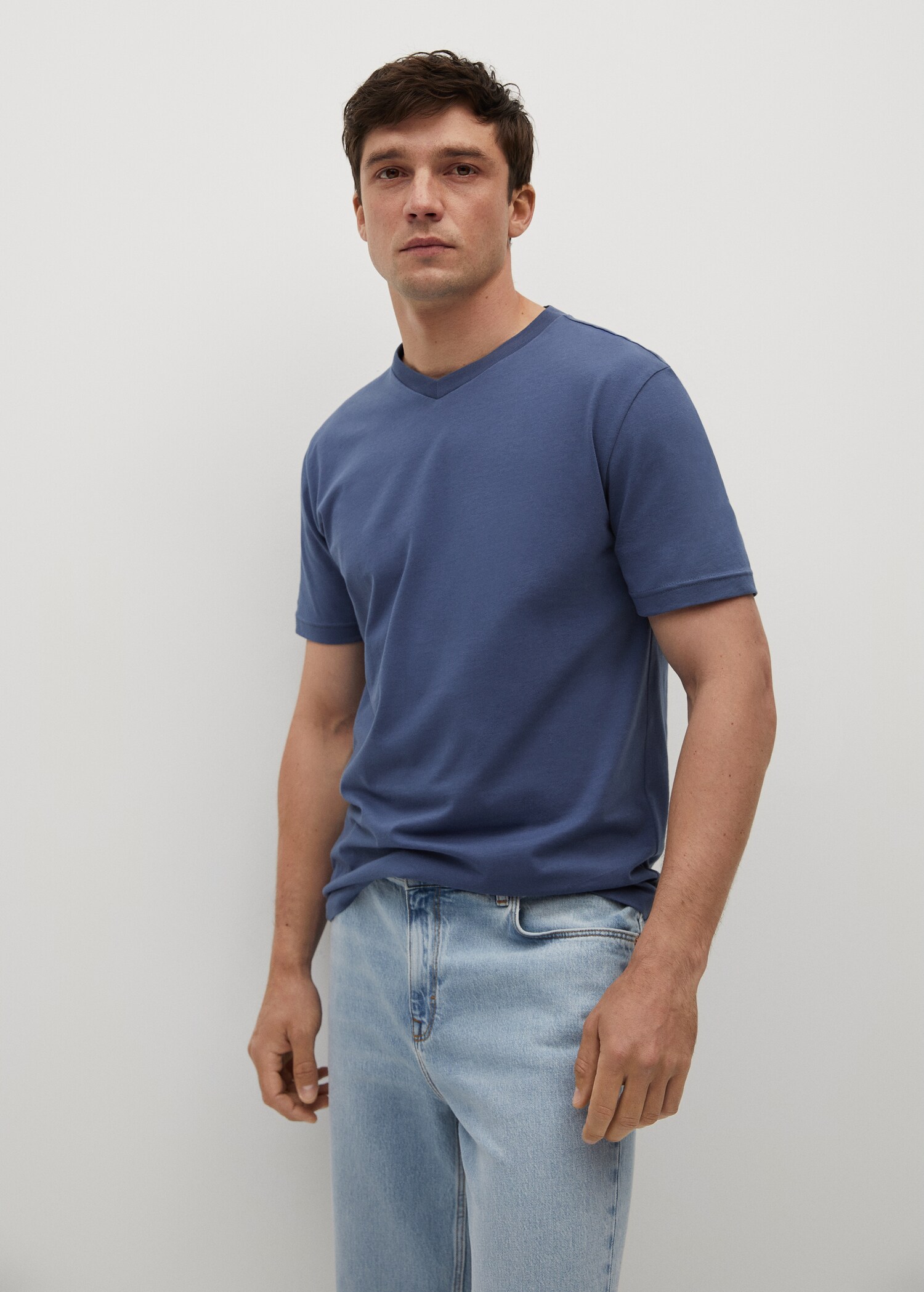 Sustainable cotton basic T-shirt - Medium plane