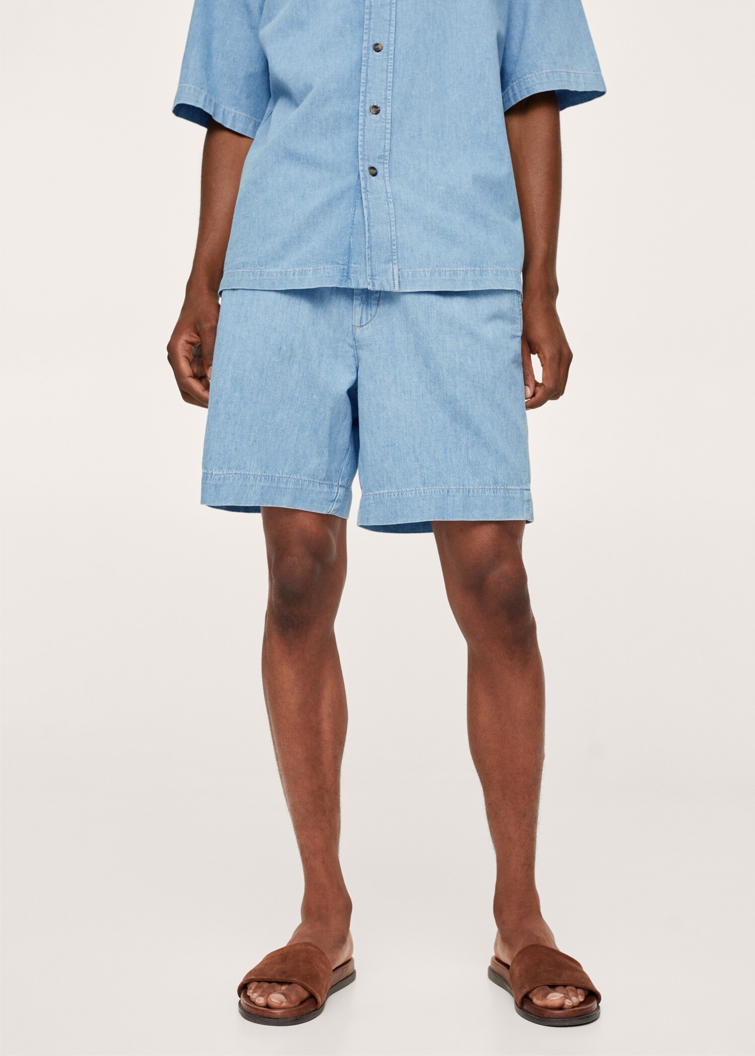 Bermudas denim relaxed  - Plano medio