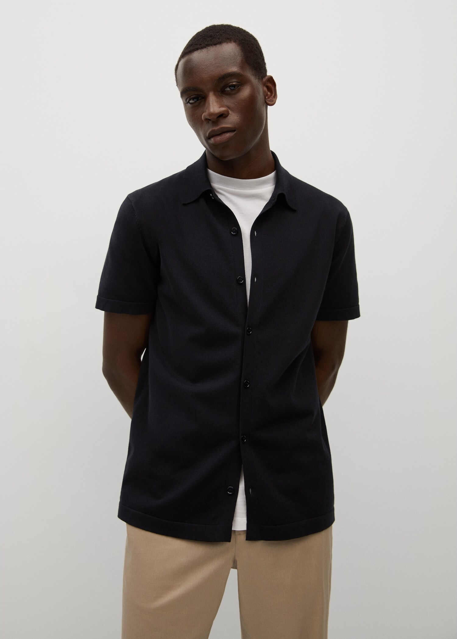 Camisa regular fit punto - Plano medio