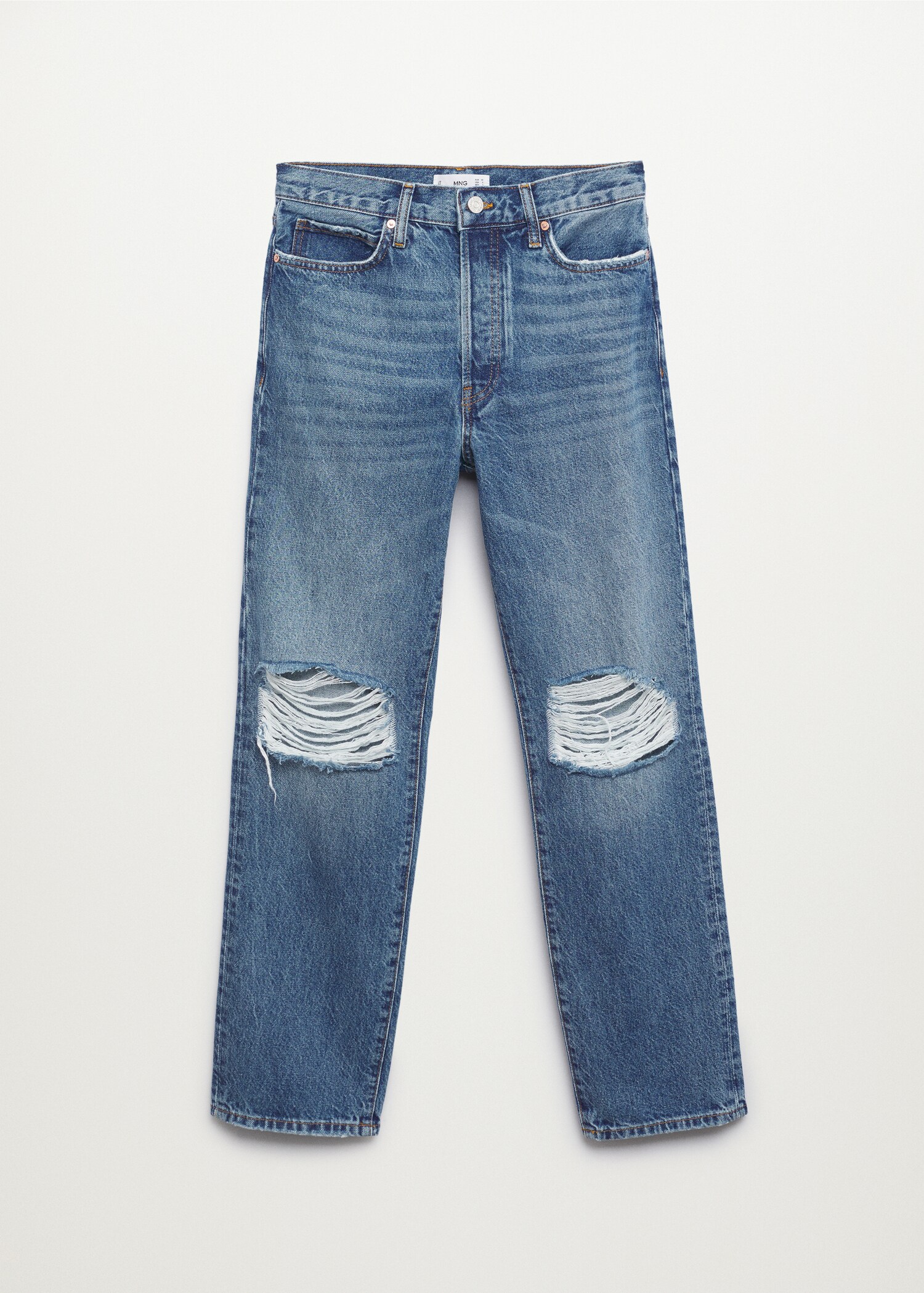 Jeans recto tiro medio rotos - Artículo sin modelo