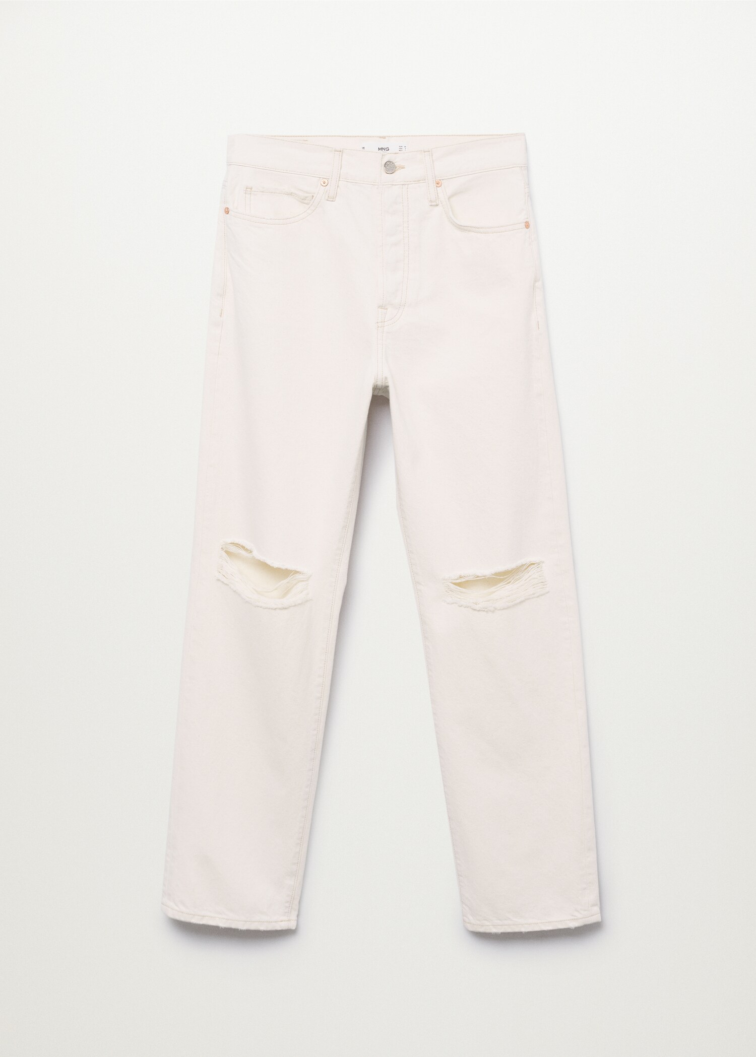Jeans recto tiro medio rotos - Artículo sin modelo