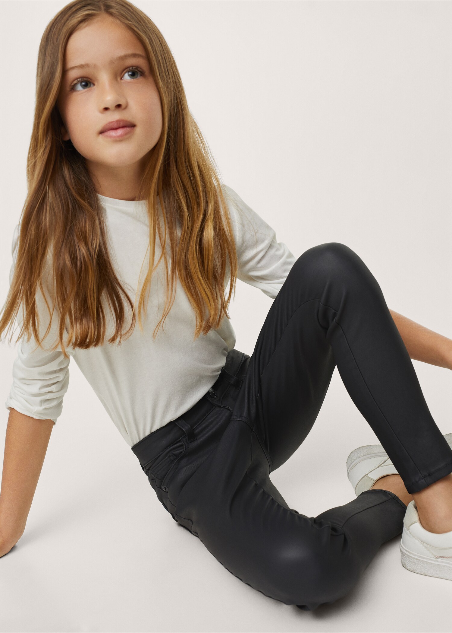 Jeans skinny encerados - Plano medio