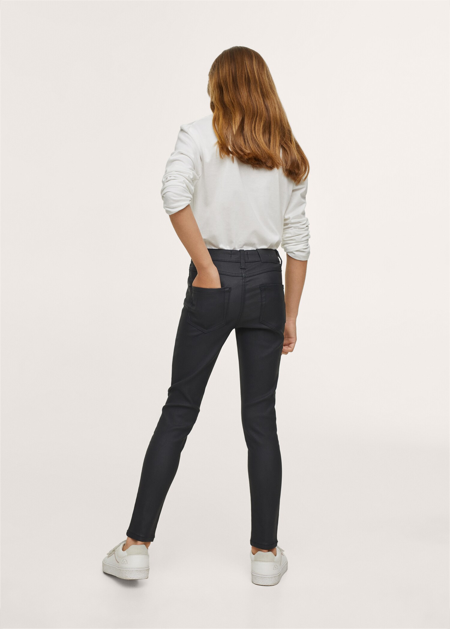 Jeans skinny encerados - Reverso del artículo