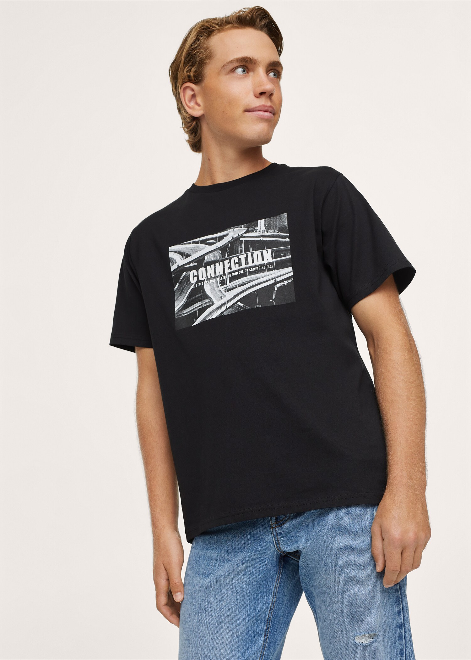 Camiseta estampada algodón - Plano medio