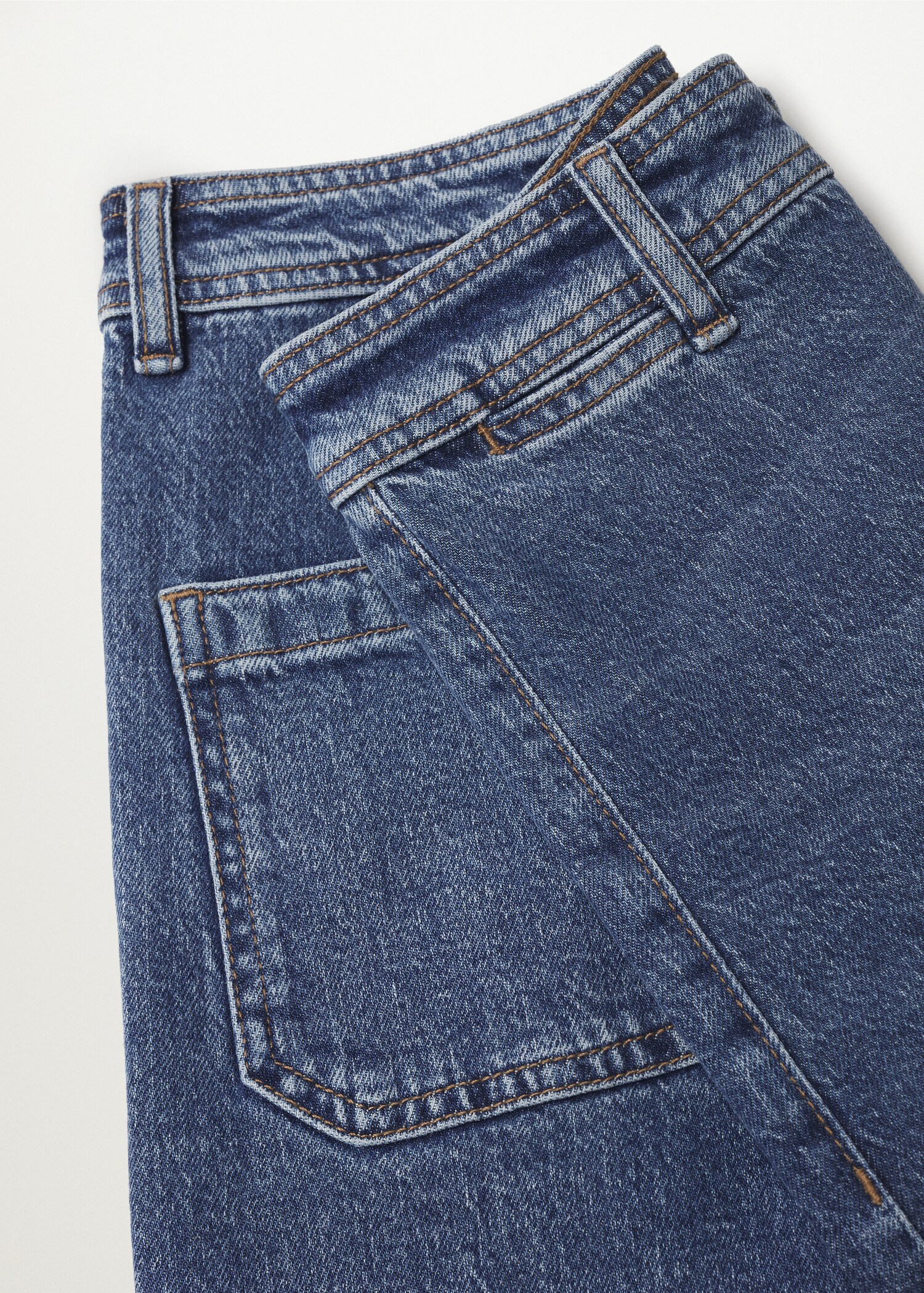 Džíny culottes s vysokým elastickým pasem - Detail zboží 8