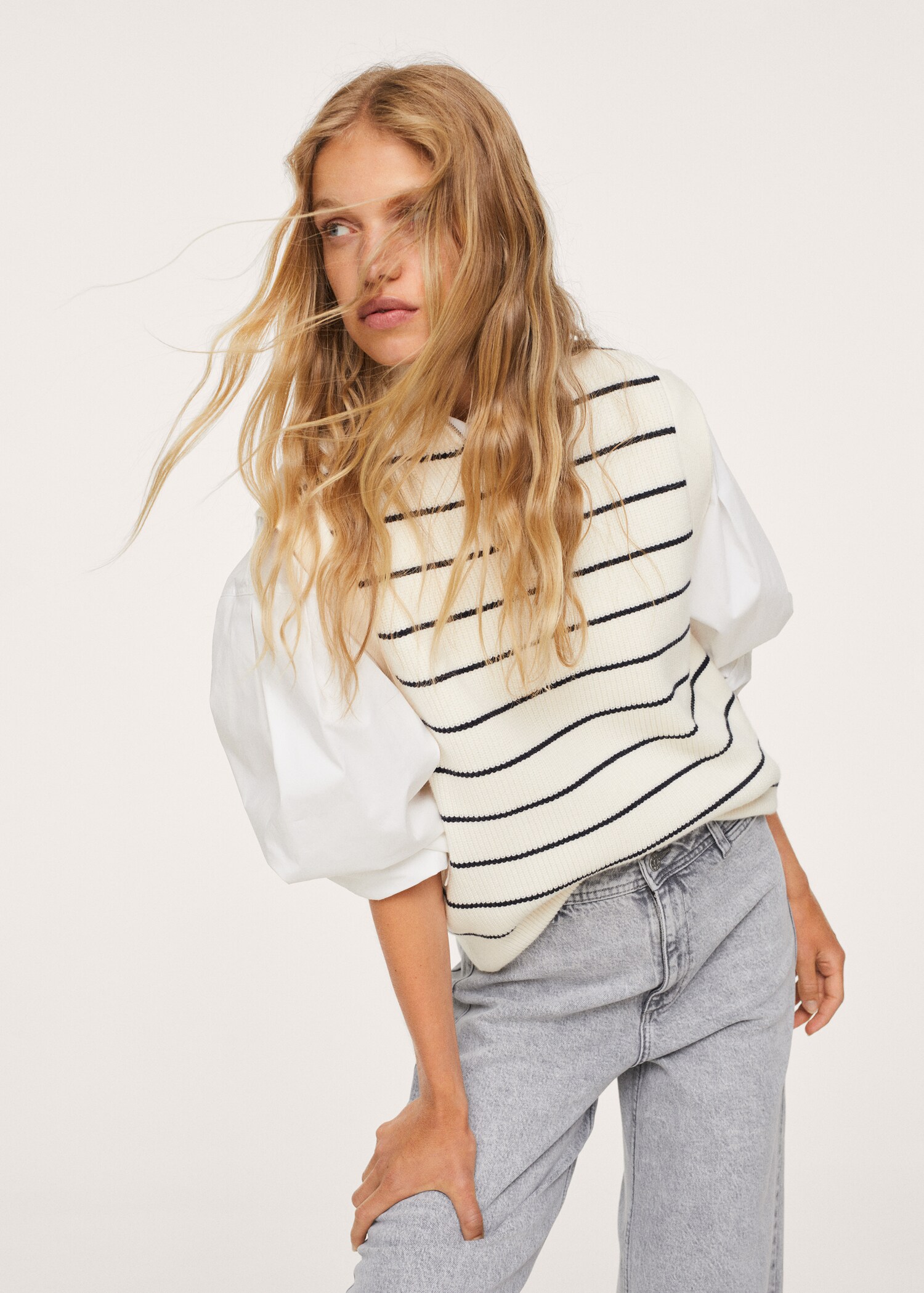 Džíny culottes s vysokým elastickým pasem - Detail zboží 1