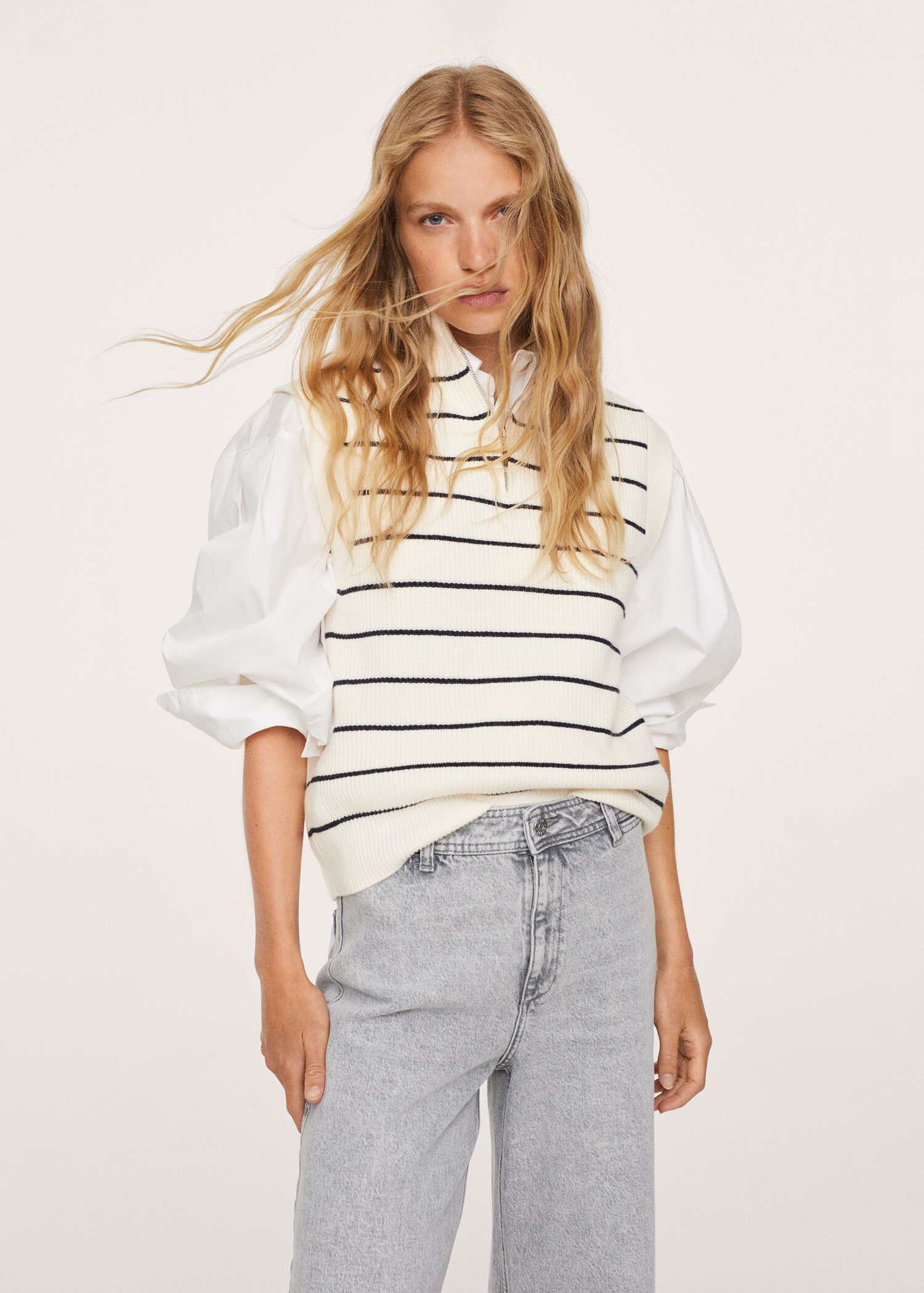 Džíny culottes s vysokým elastickým pasem - Detail zboží 2