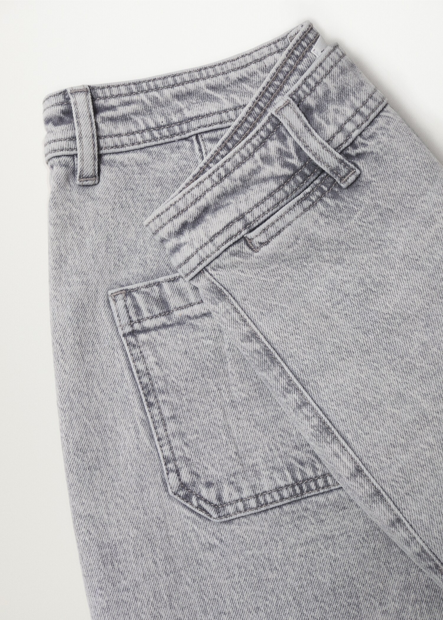 Džíny culottes s vysokým elastickým pasem - Detail zboží 8