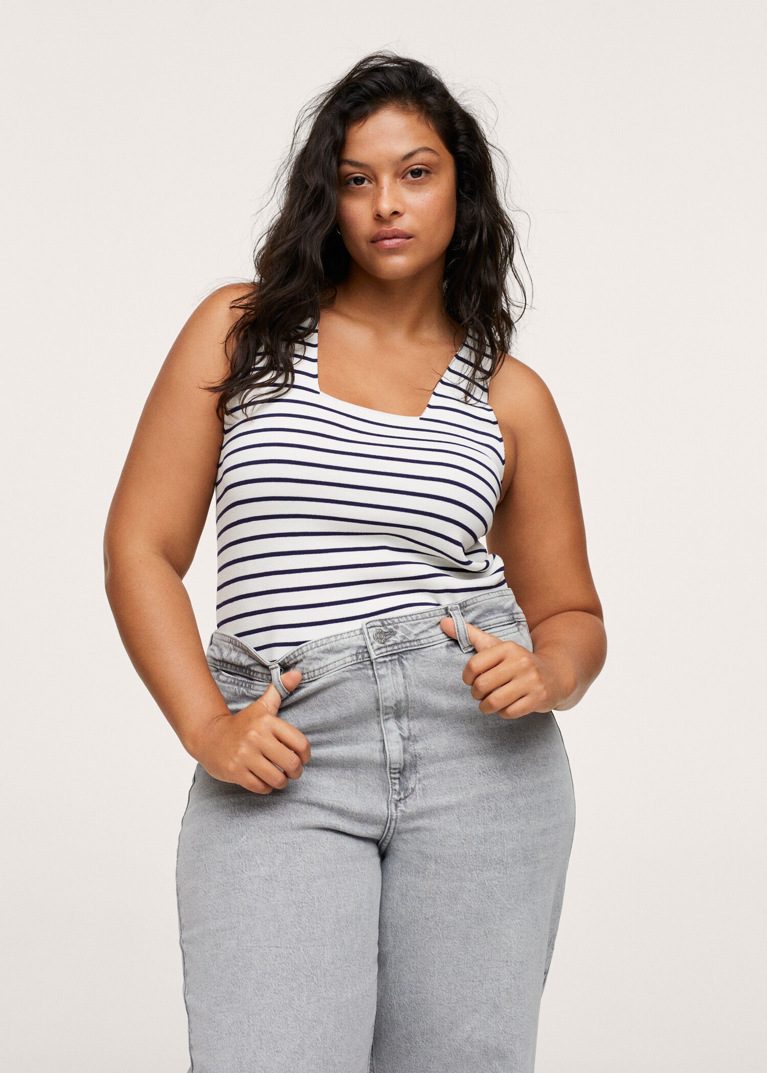 Jeans culotte high waist - Medium plane
