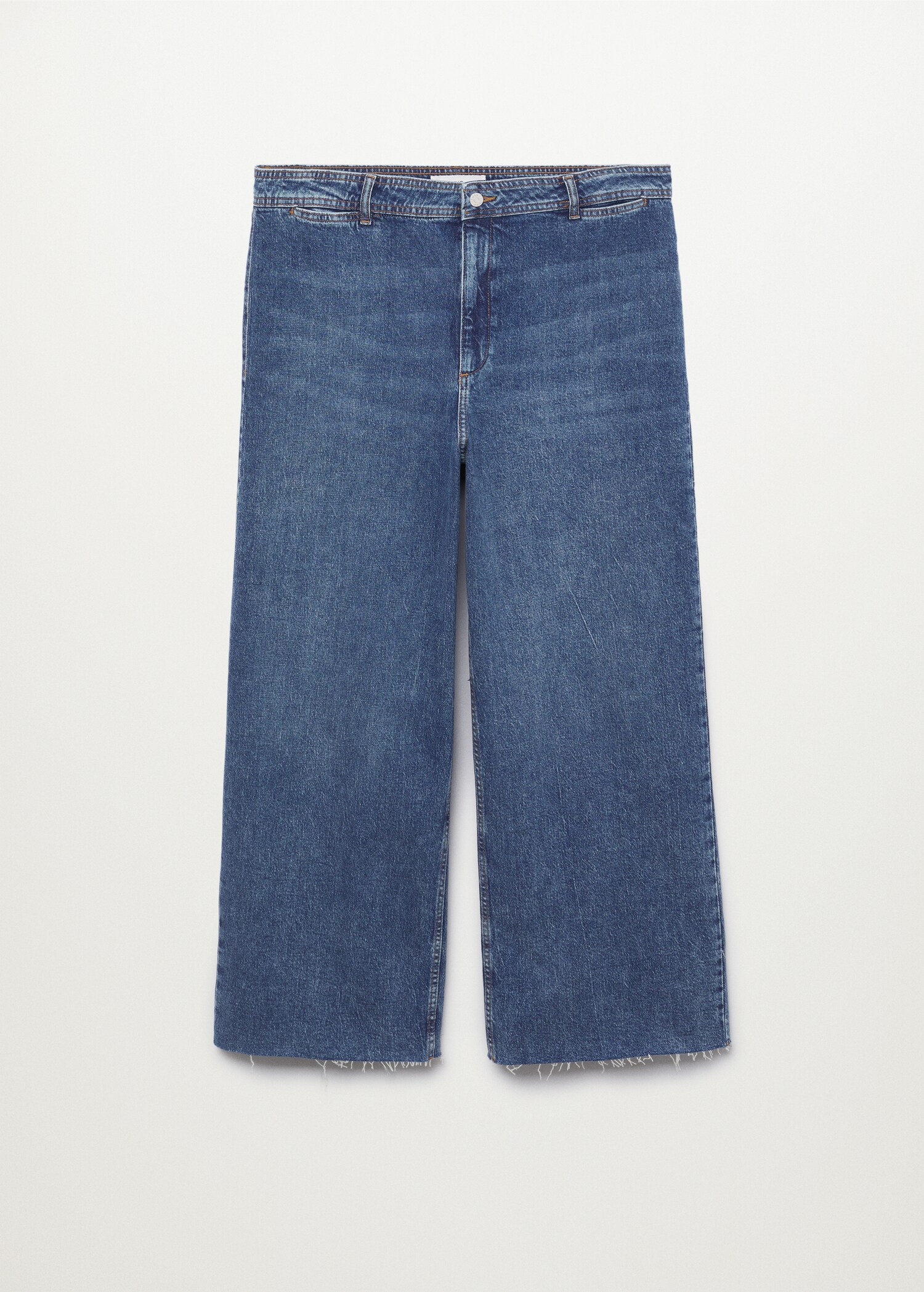 High-waist elastic culotte jeans - Article without model