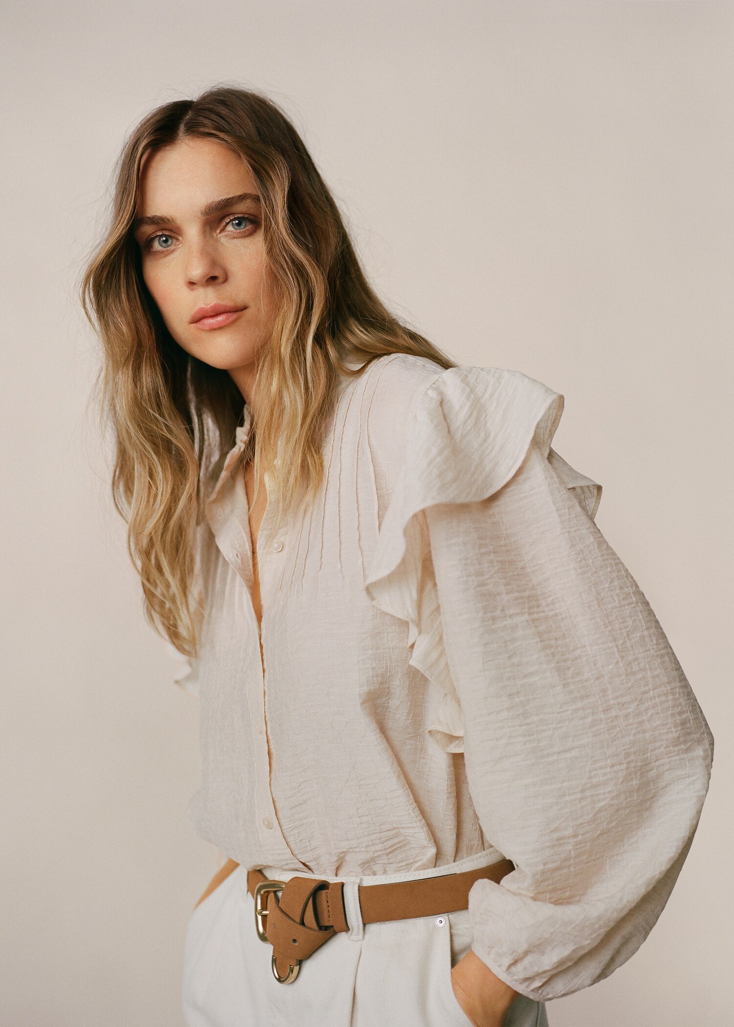 Blusa lyocell volantes - Detalle del artículo 5