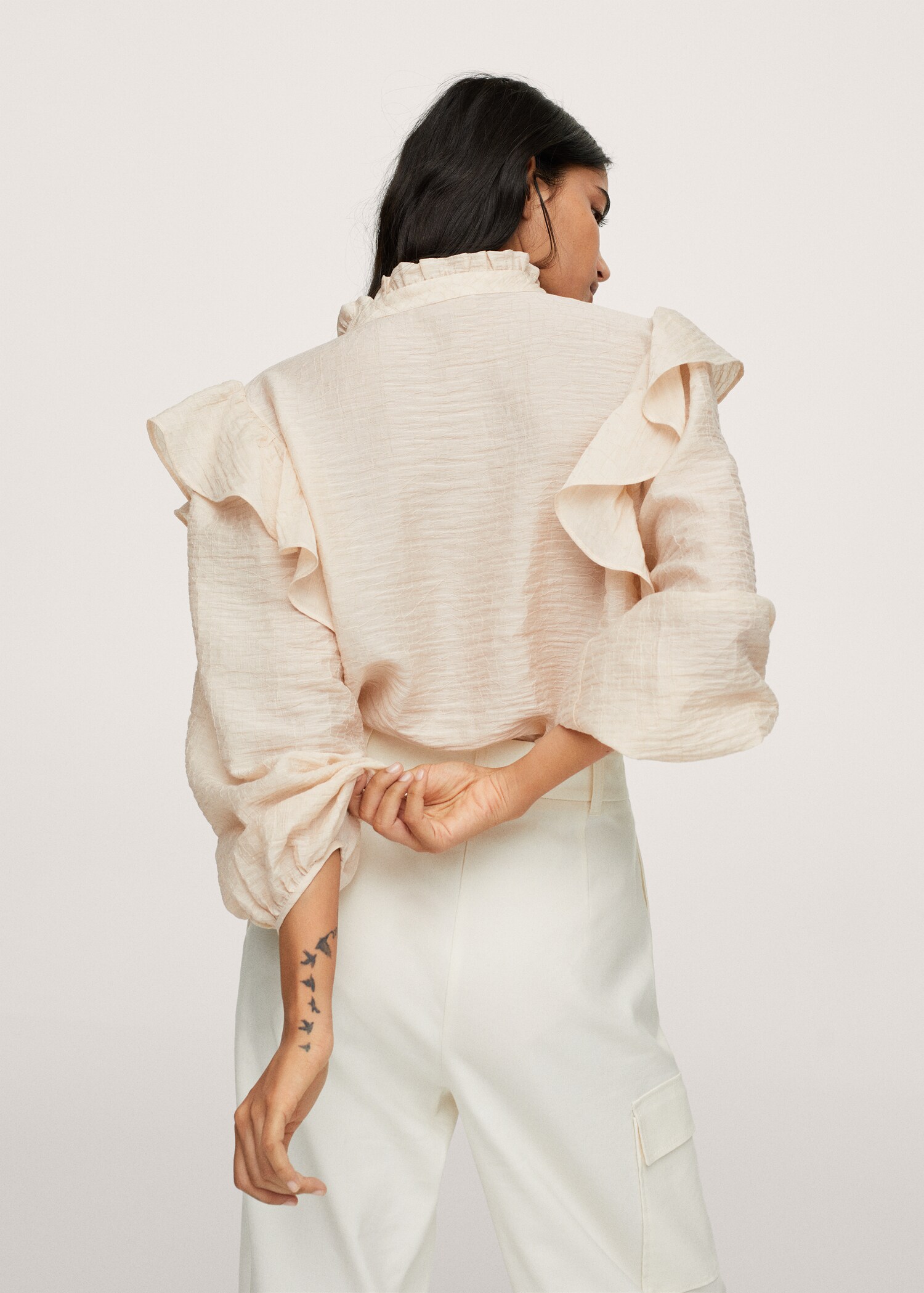 Blusa lyocell volantes - Reverso del artículo