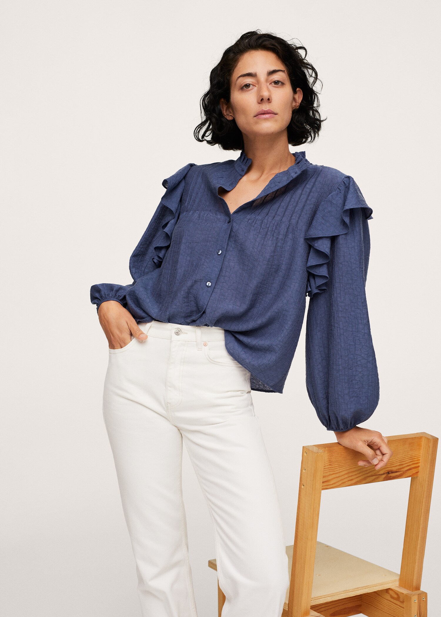 Blusa lyocell volantes - Detalle del artículo 1