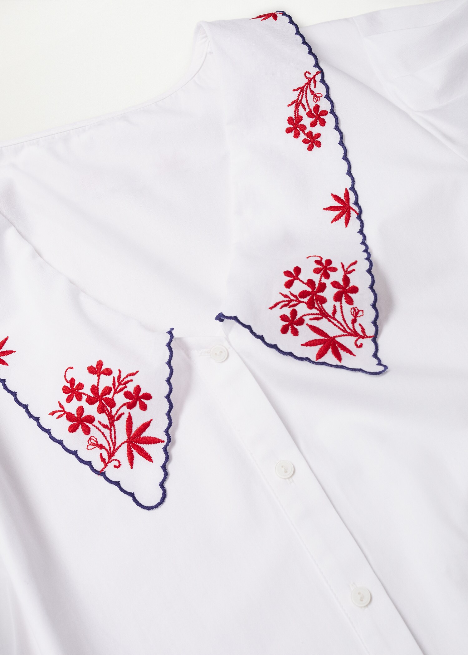 Embroidered cotton blouse - Details of the article 8