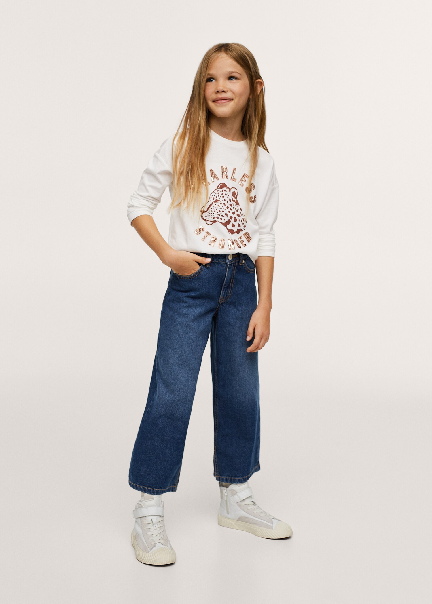 Long-sleeved t-shirt with sequins - Medium plane