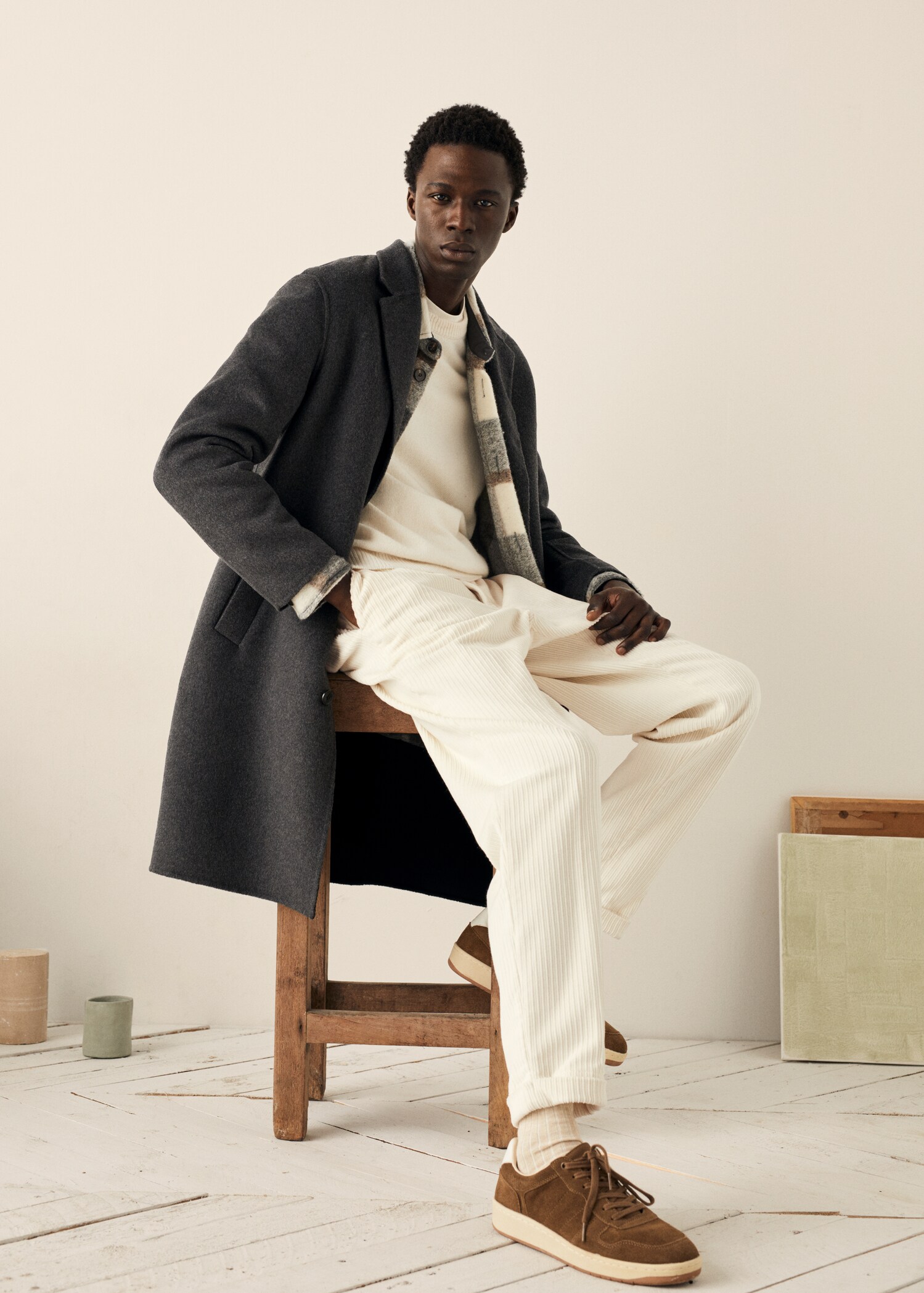 Handmade recycled wool coat - Details of the article 7