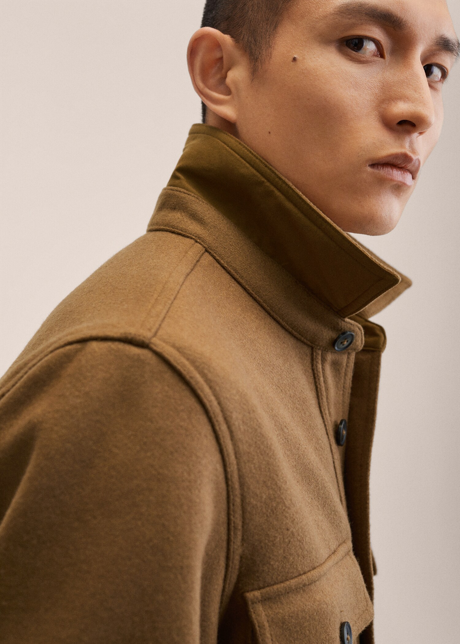Recycled wool-blend overshirt - Details of the article 2
