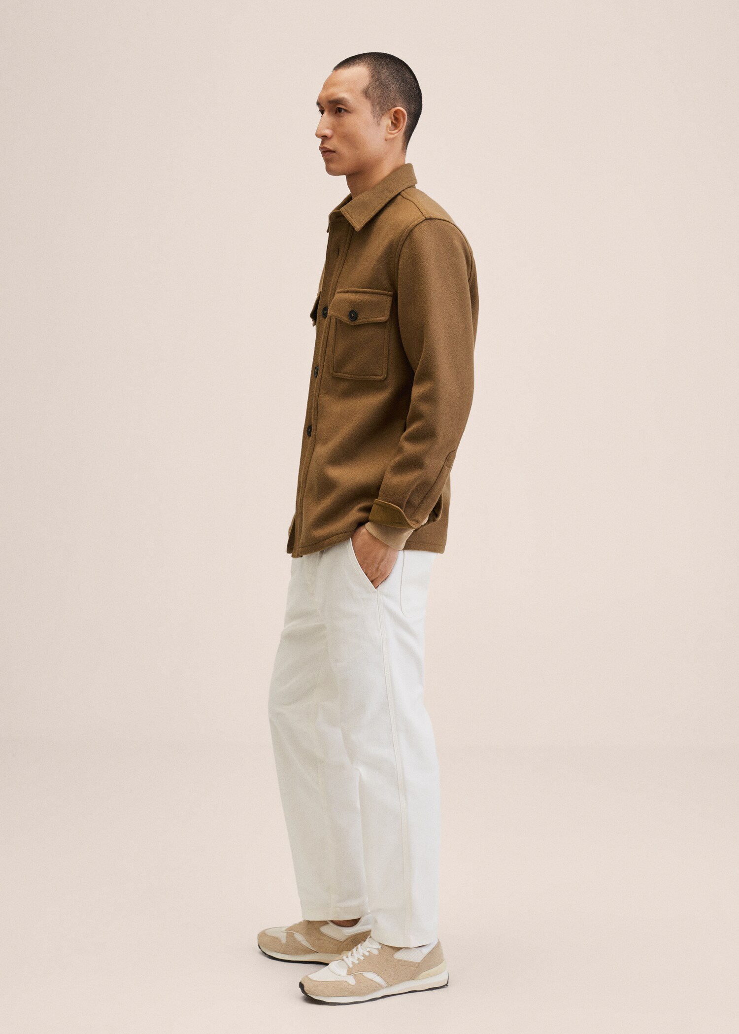 Recycled wool-blend overshirt - Details of the article 3