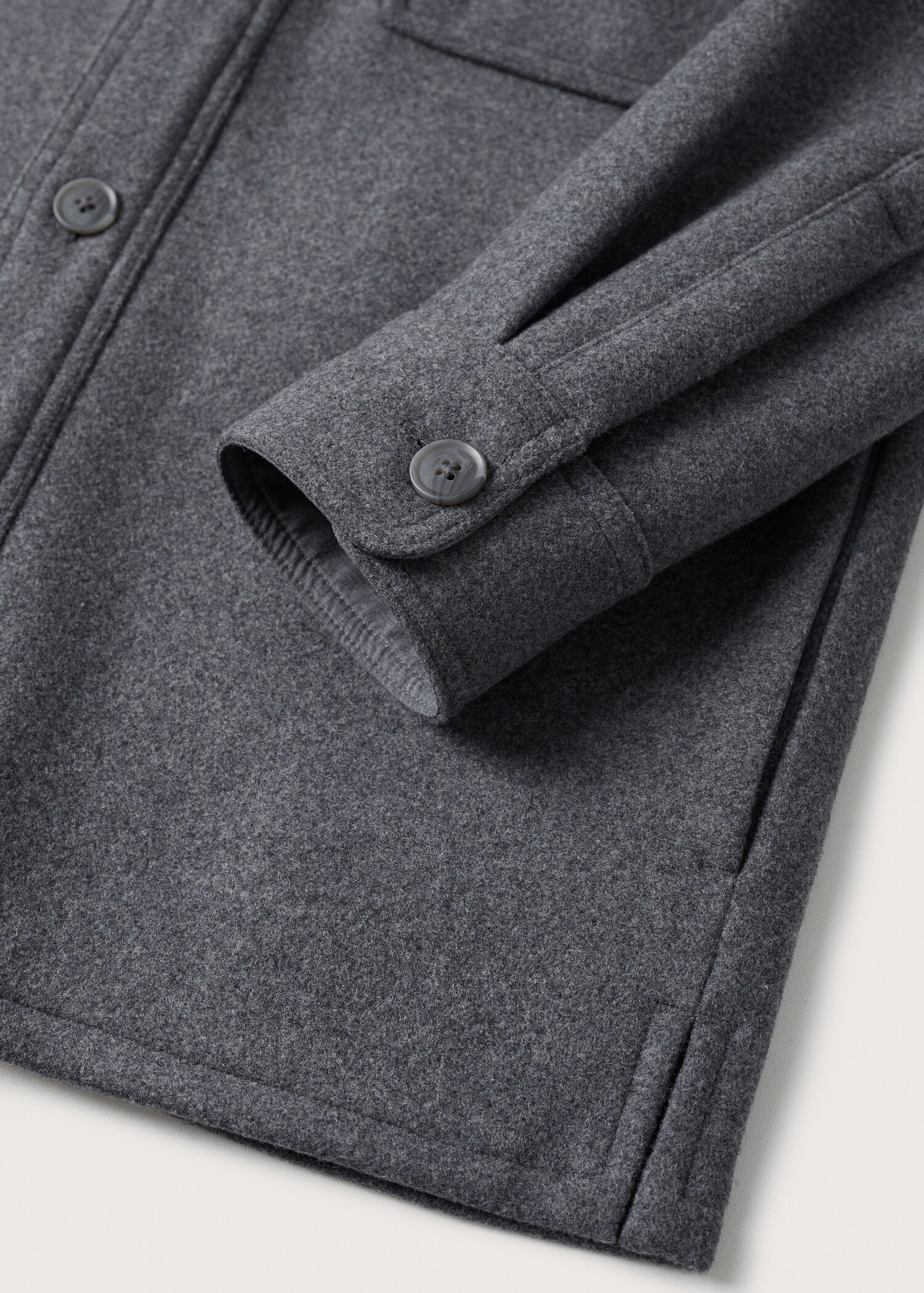 Recycled wool-blend overshirt - Details of the article 7