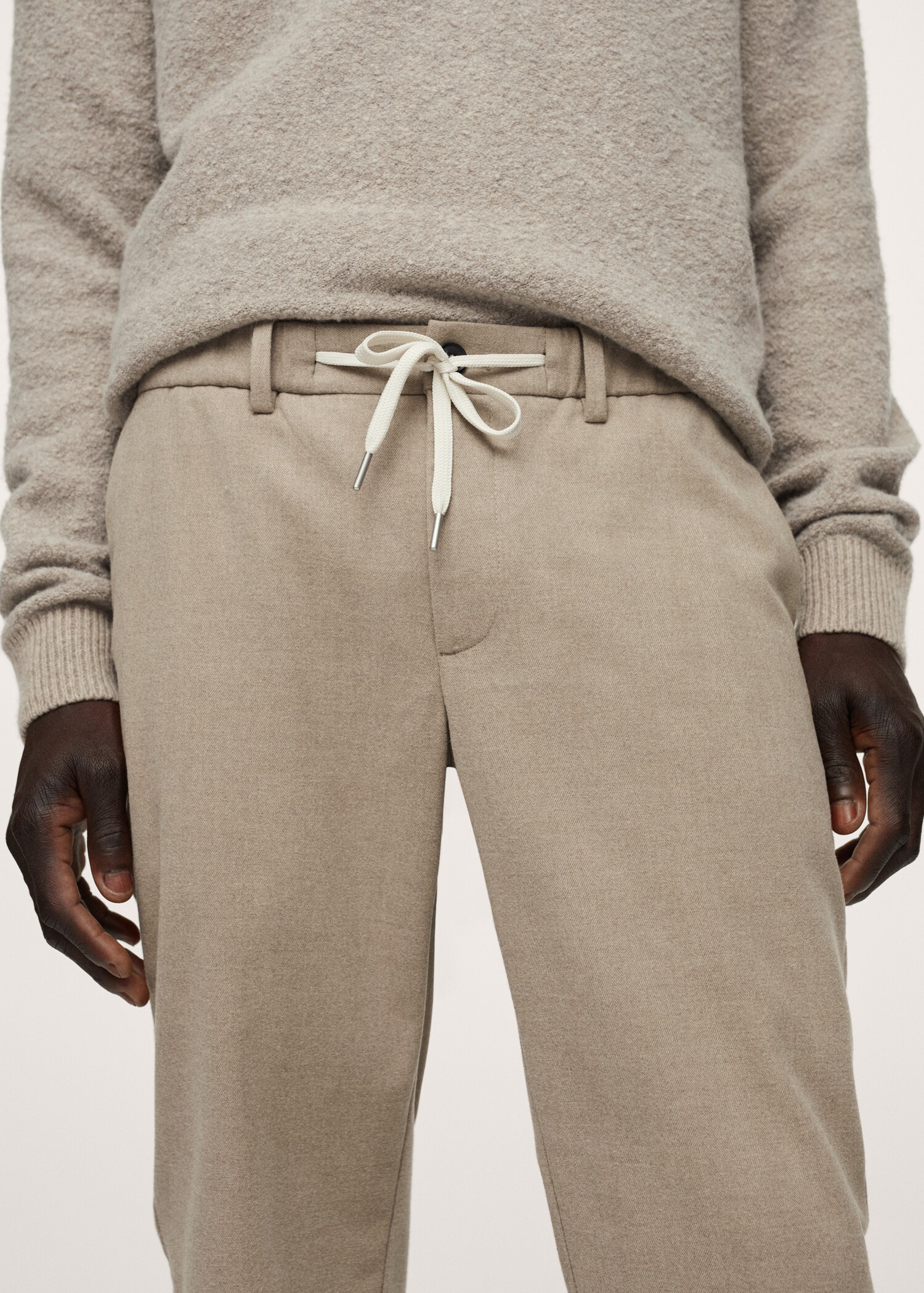 Kalhoty jogger z kepru - Detail zboží 1
