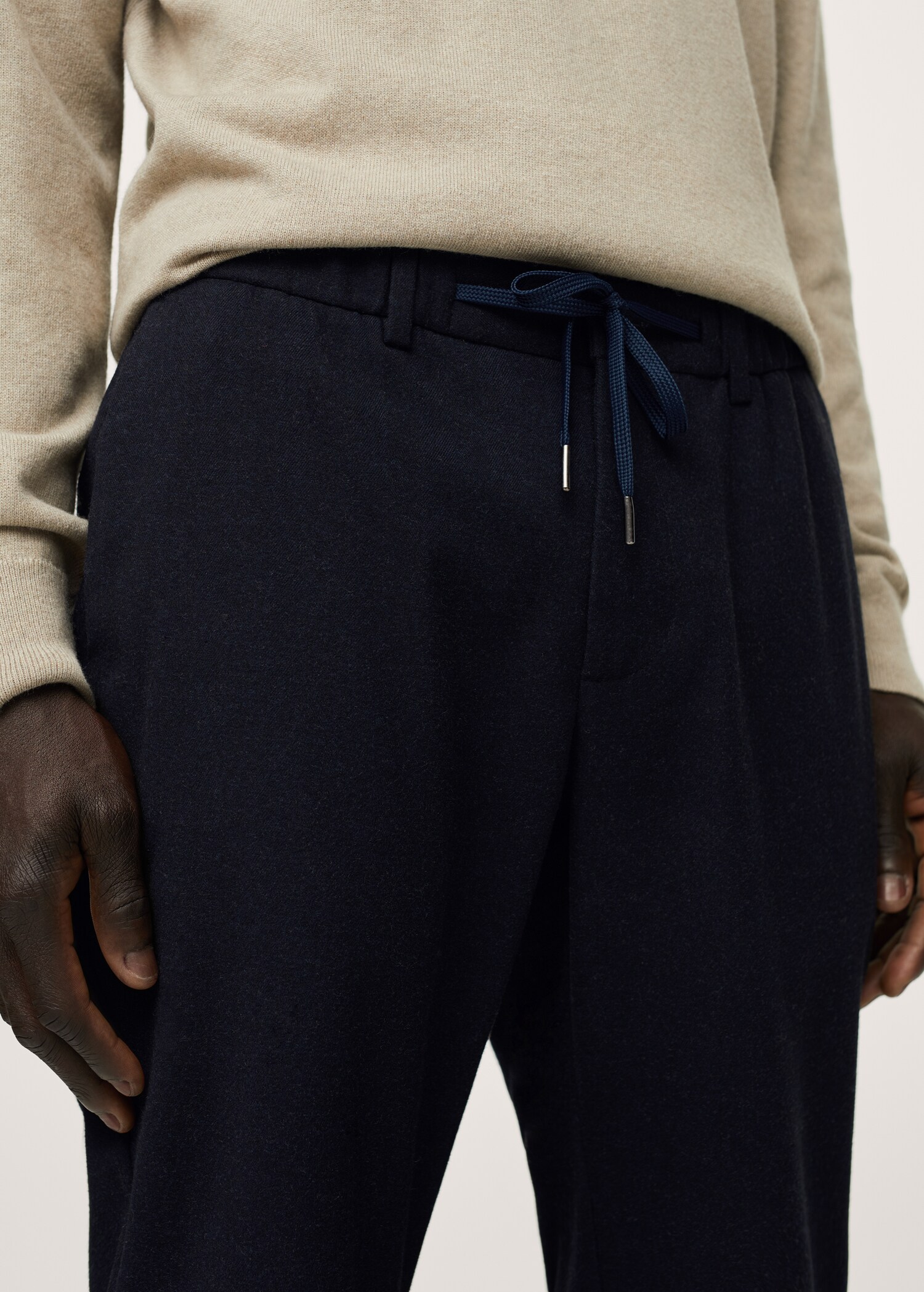 Kalhoty jogger z kepru - Detail zboží 1