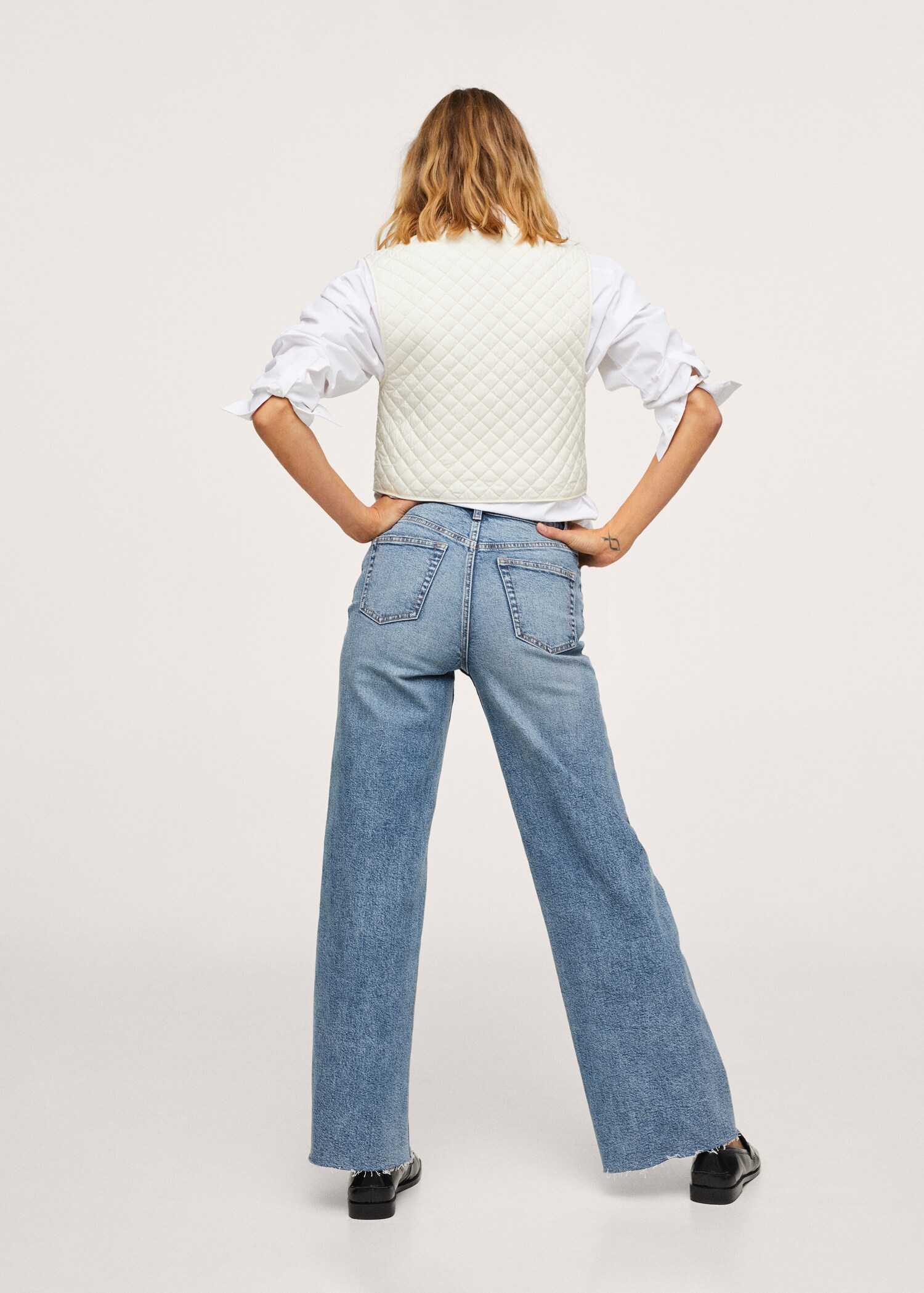 Jeans wideleg tiro alto - Reverso del artículo
