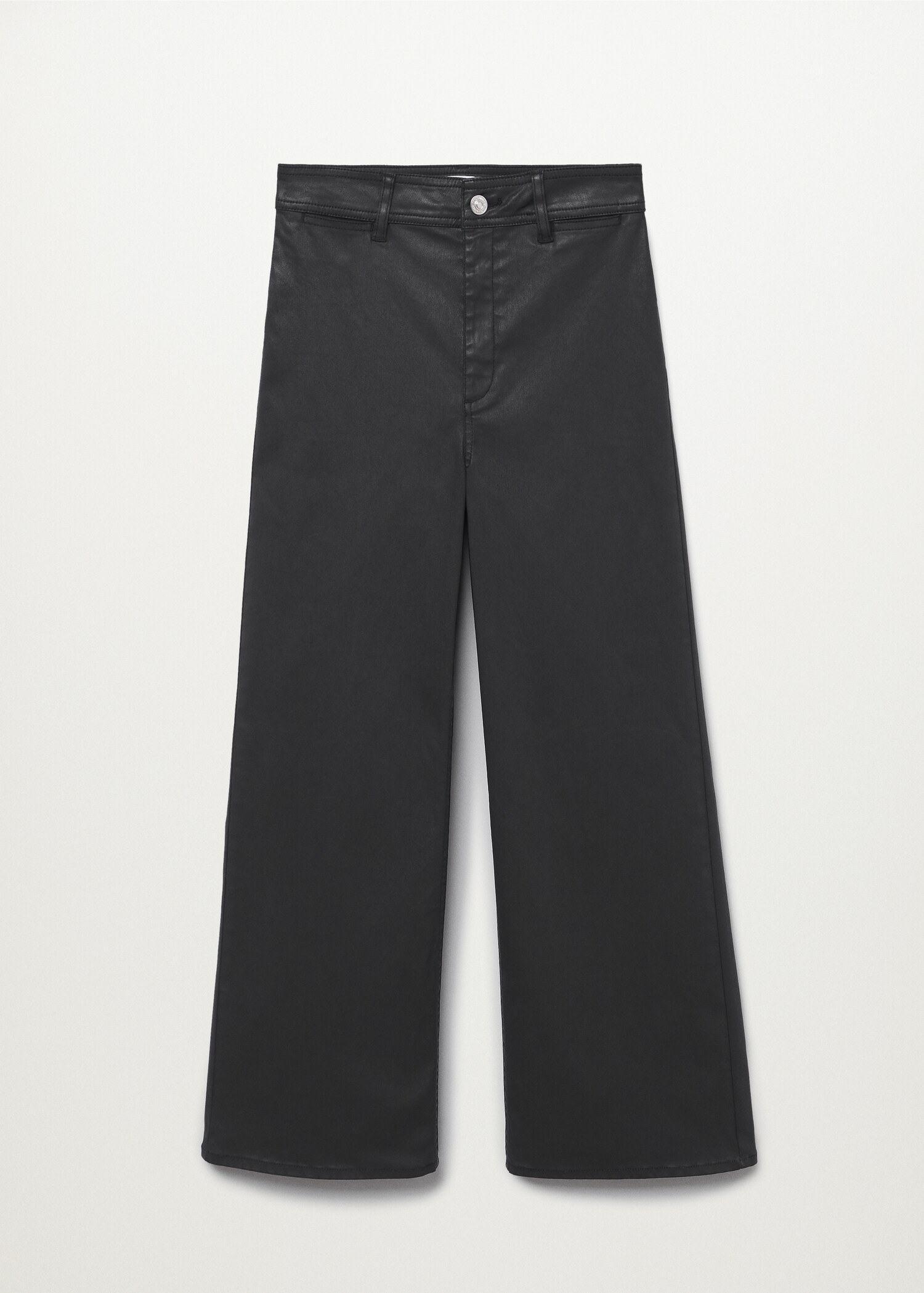 Džíny culottes s vysokým pasem a povoskováním - Zboží bez modelu