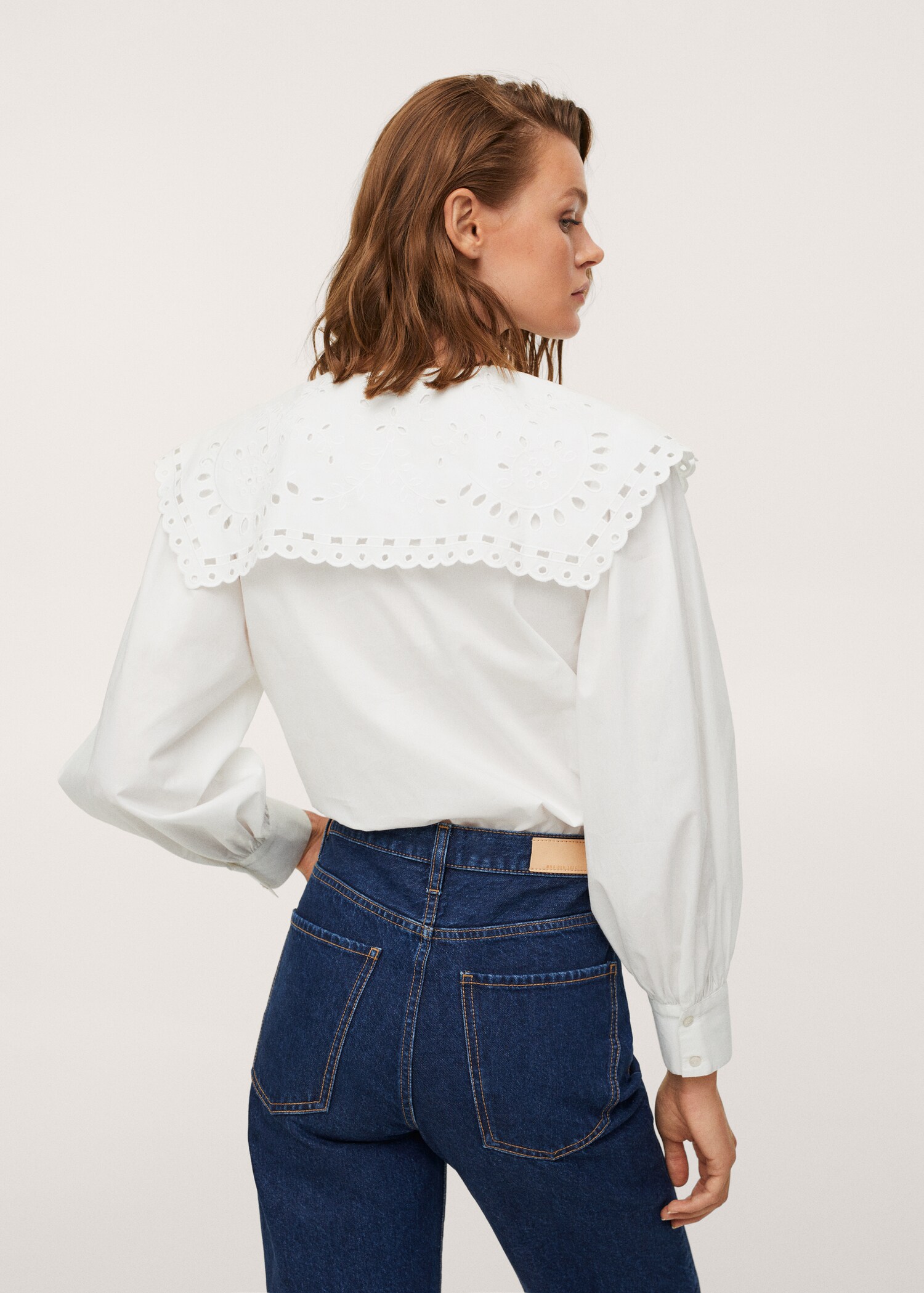Blusa cuello babydoll - Reverso del artículo