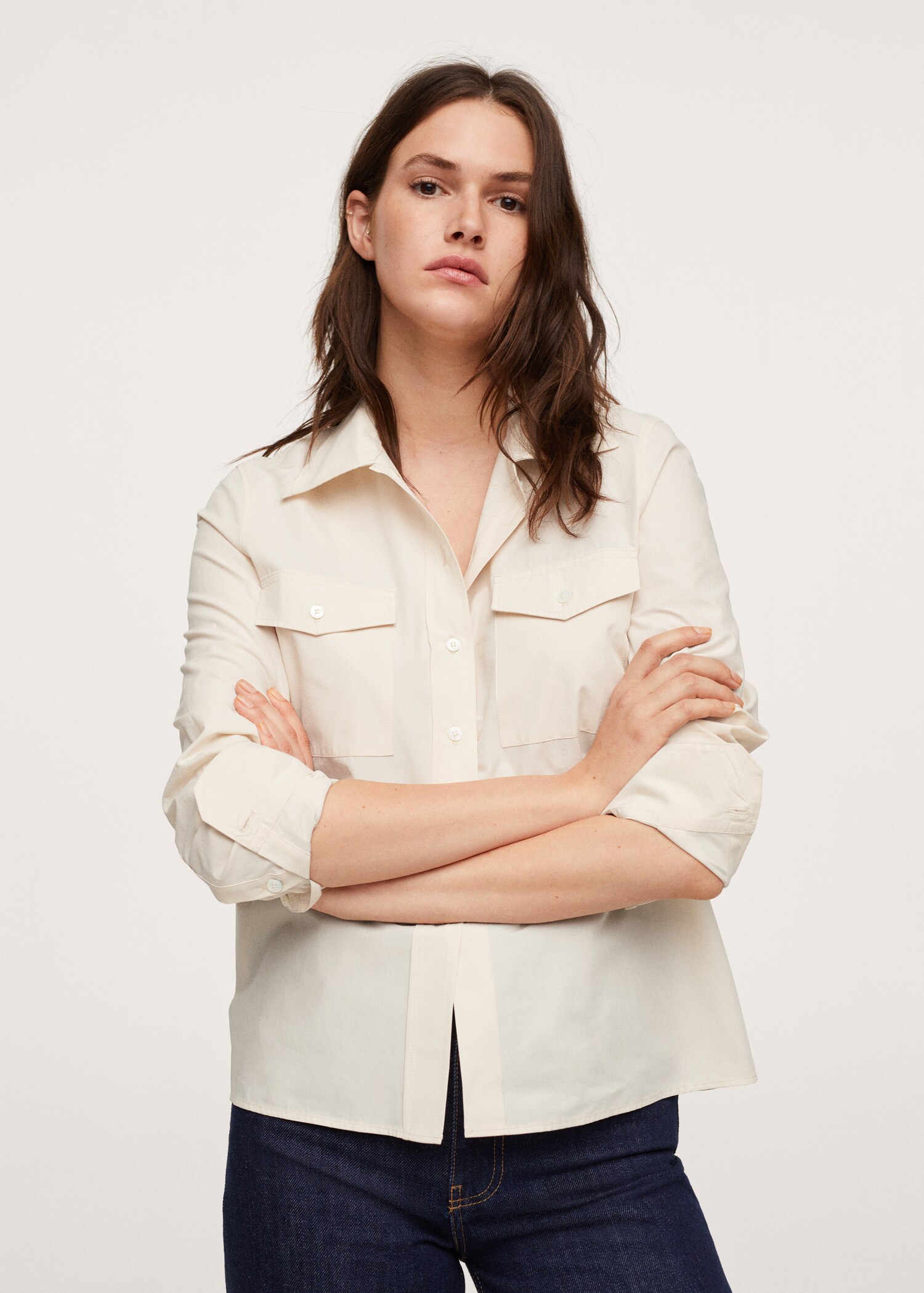 Camisa algodão bolsos - Pormenor do artigo 3