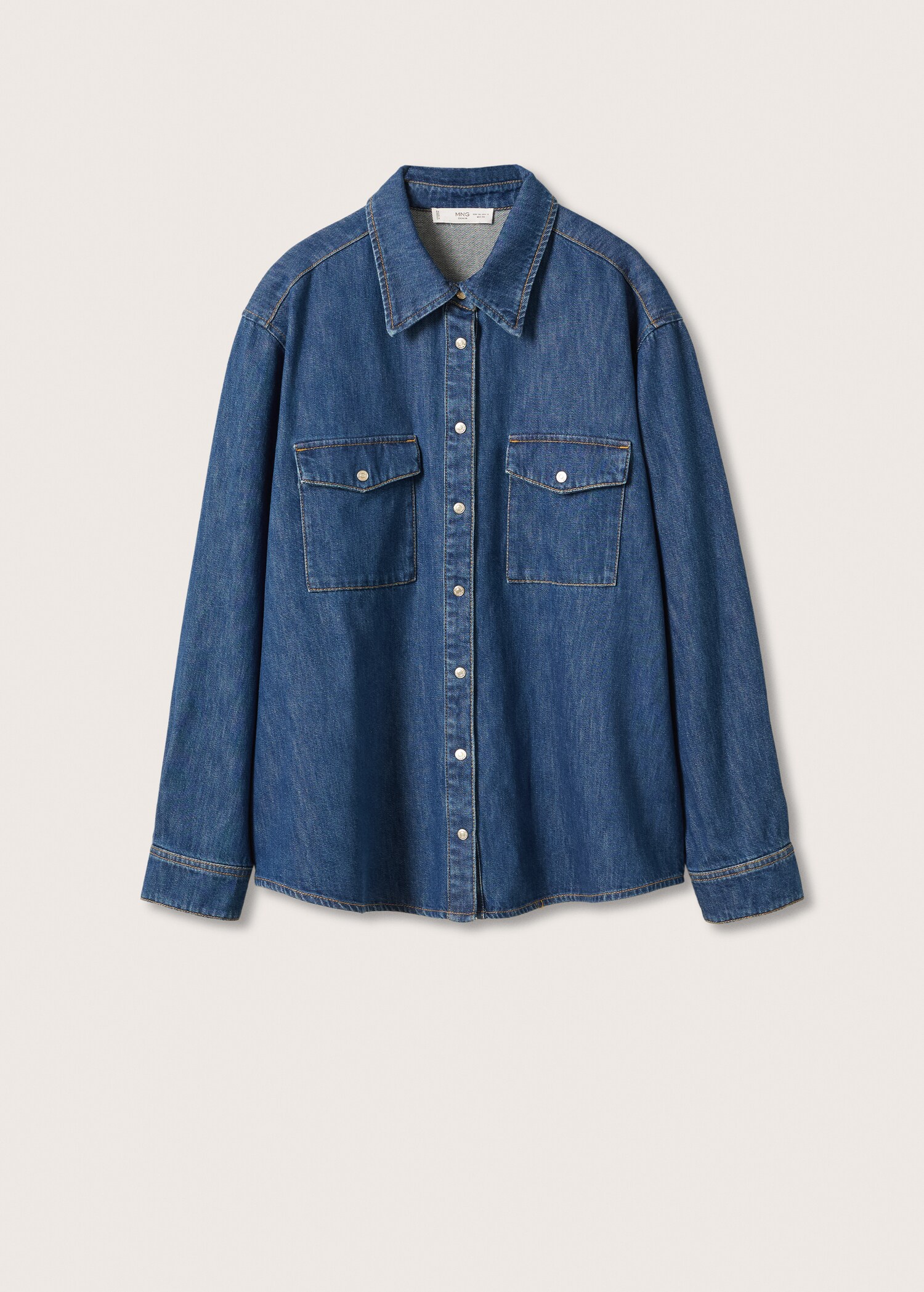 Chest-pocket denim shirt - Article without model