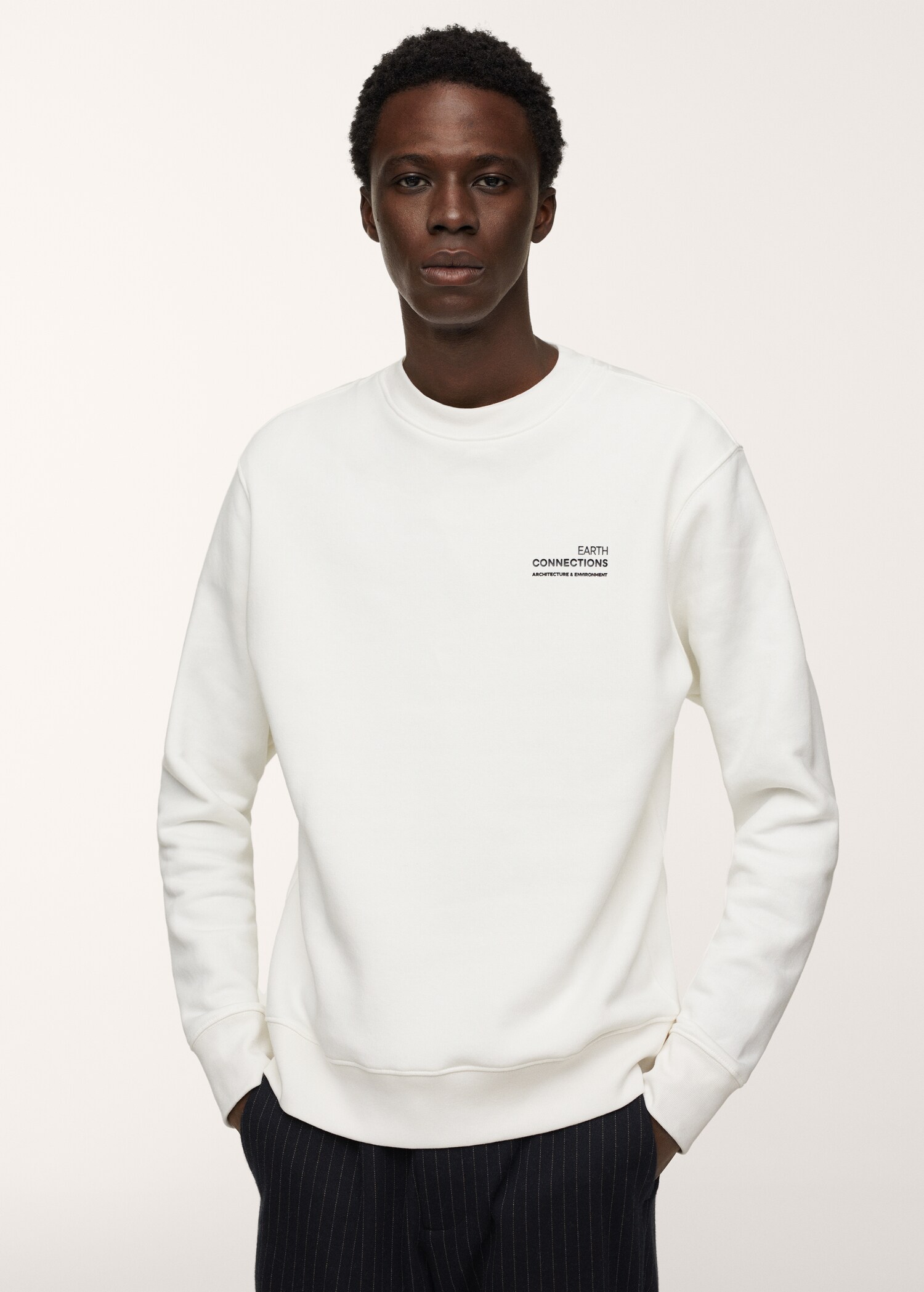 Sudadera algodón estampada - Plano medio