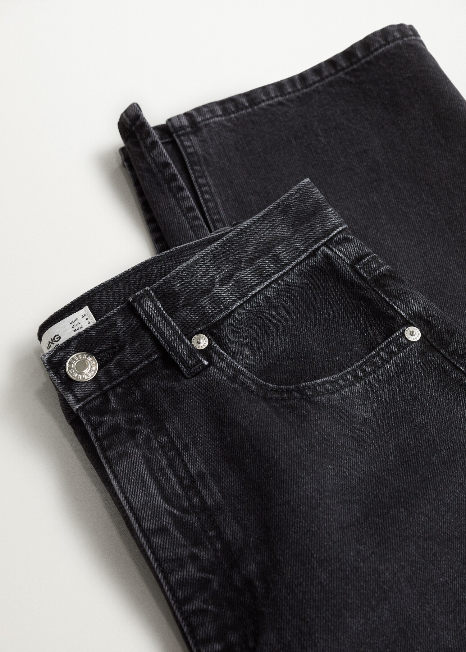 Džíny straight fit s vysokým pasem a rozparkem - Detail zboží 8