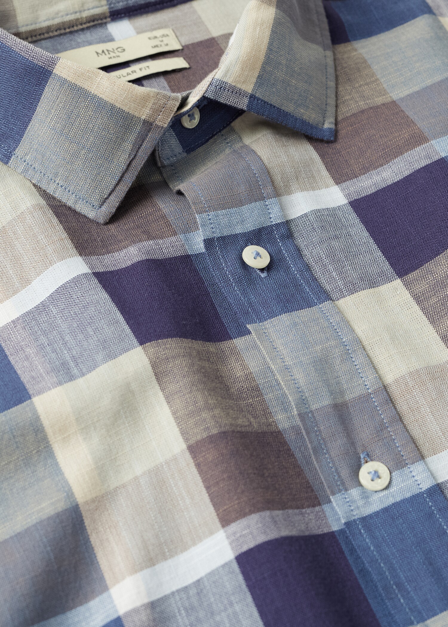Check cotton shirt - Details of the article 7