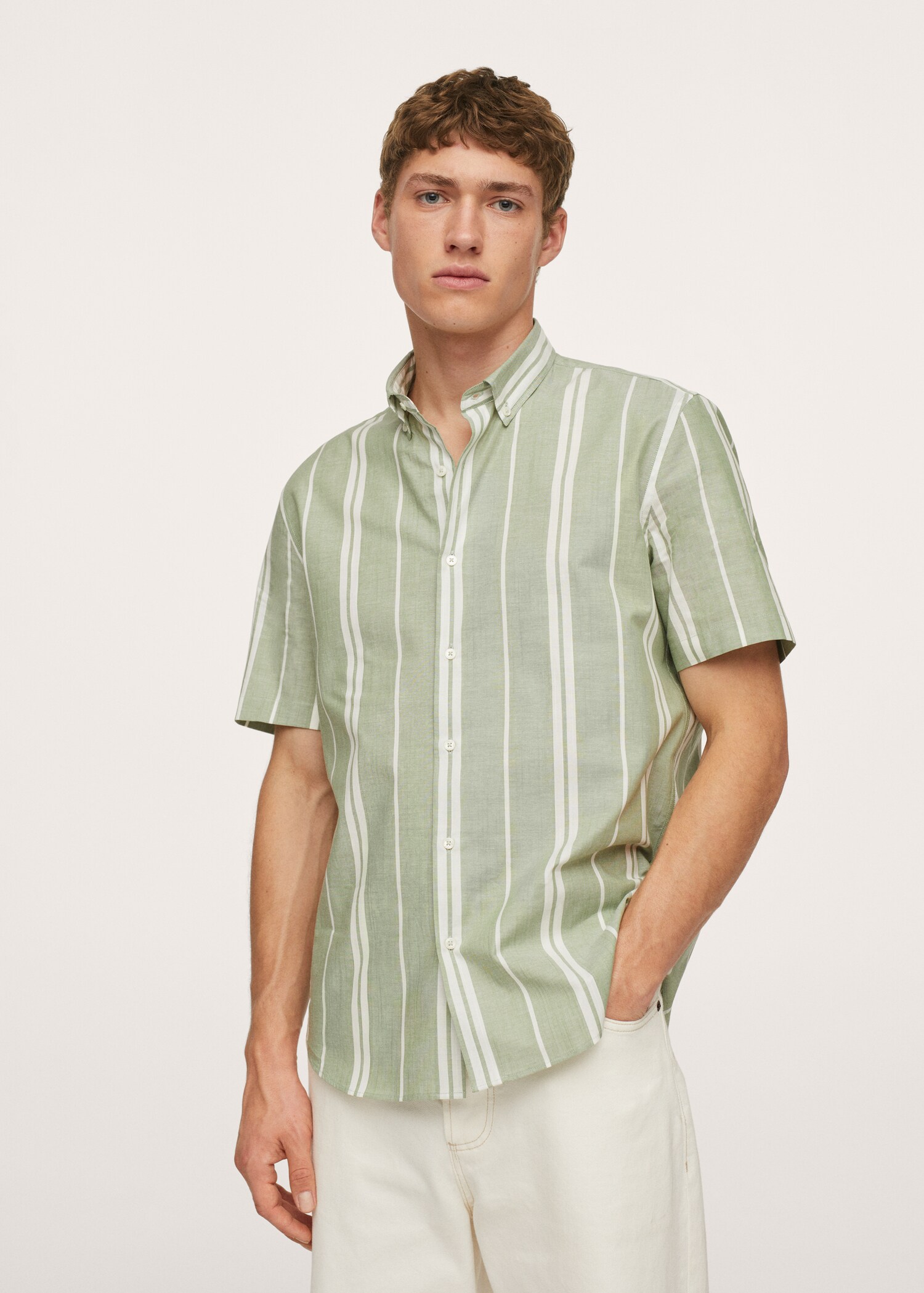 Striped cotton shirt - Medium plane