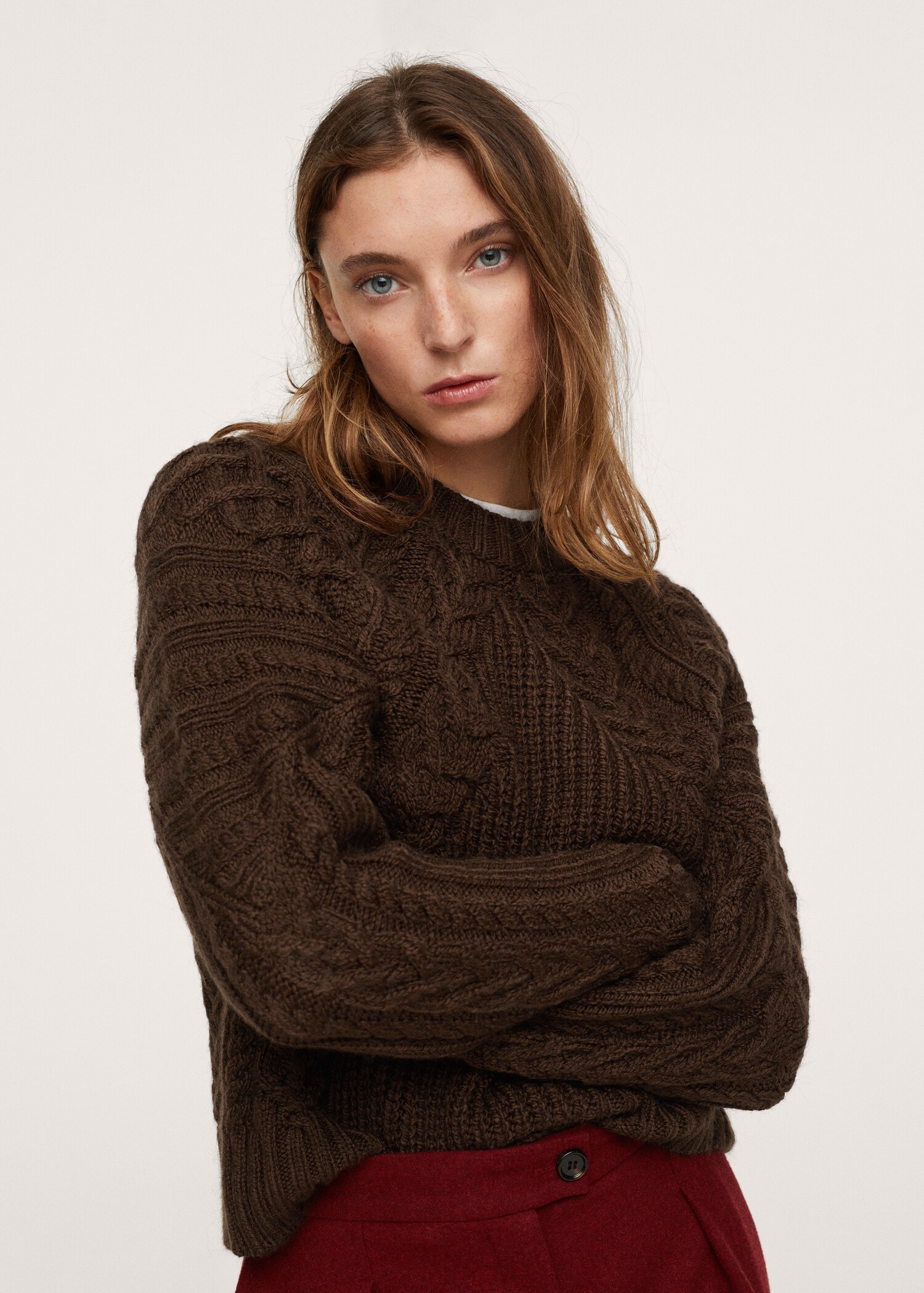 Contrasting knit sweater - Details of the article 3