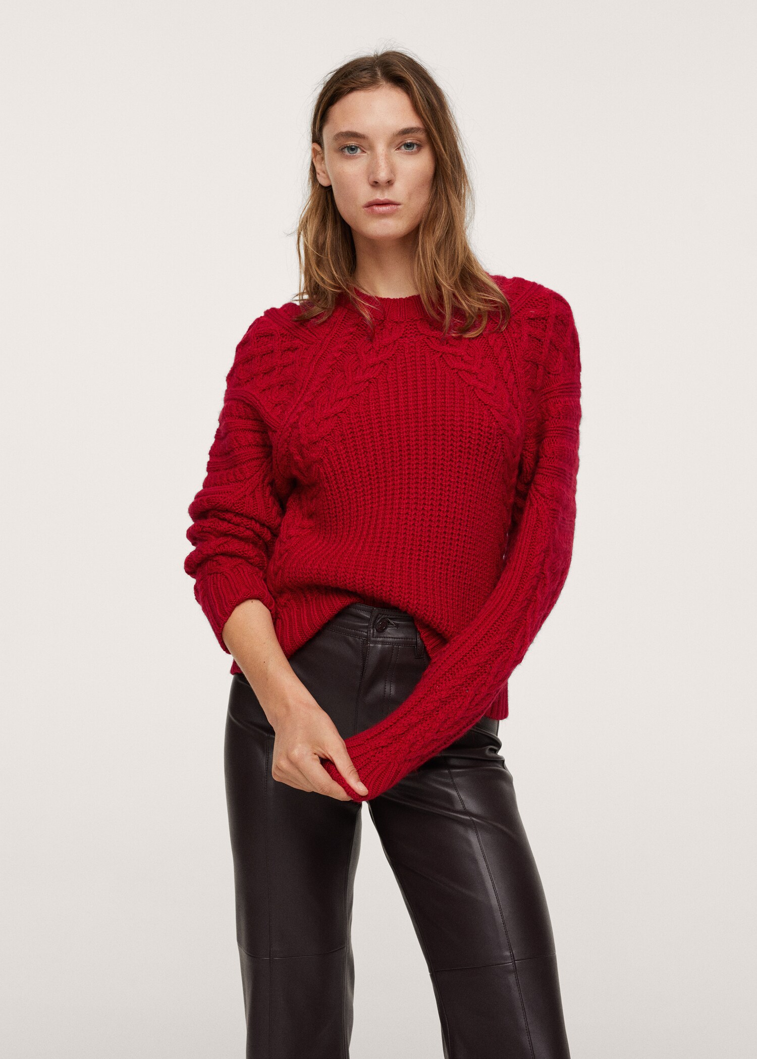Contrasting knit sweater - Medium plane