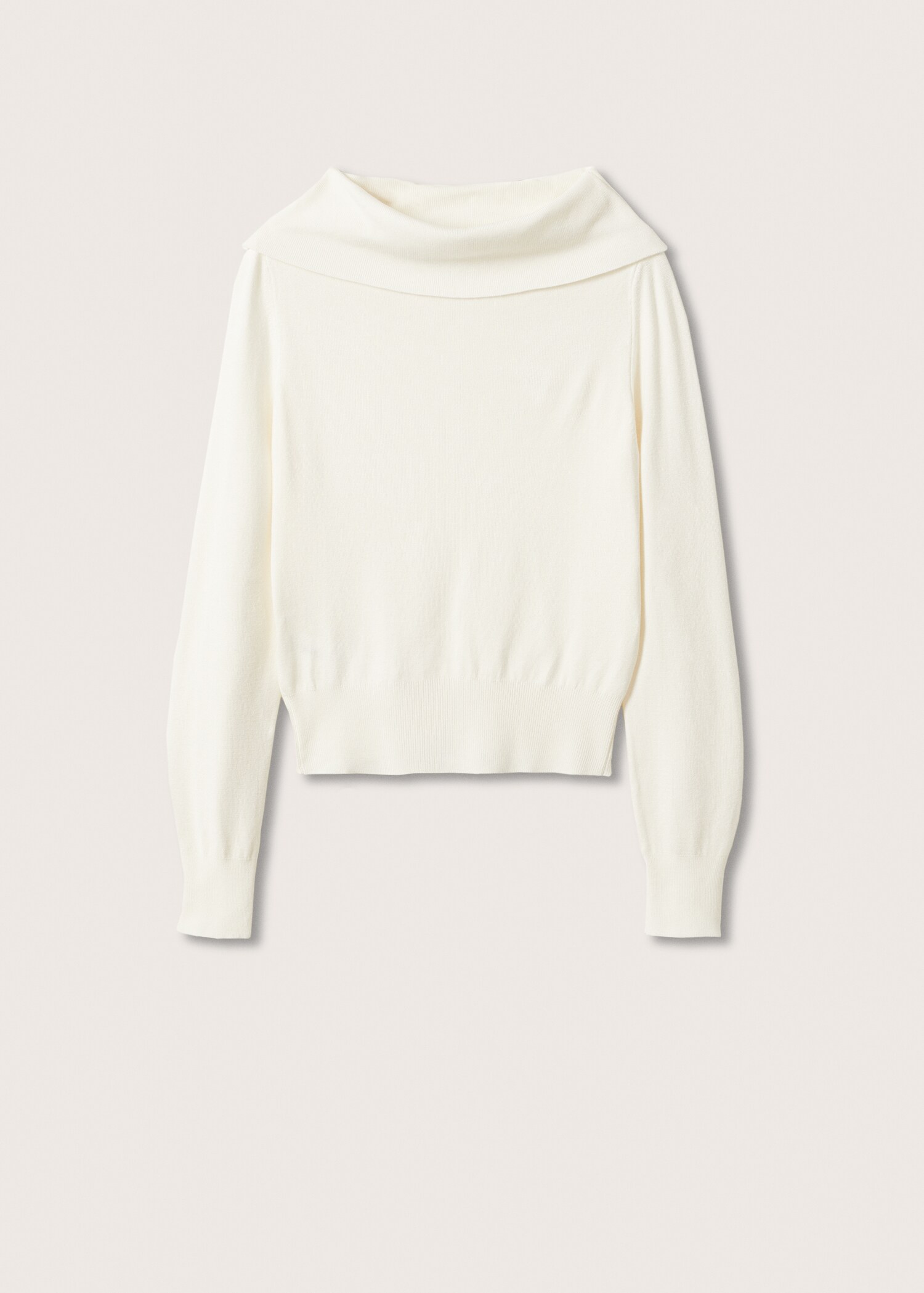 Boat-neck knitted sweater - Article without model