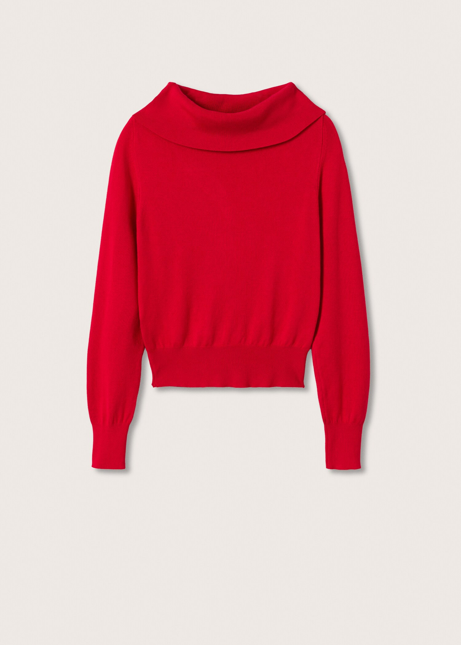 Boat-neck knitted sweater - Article without model