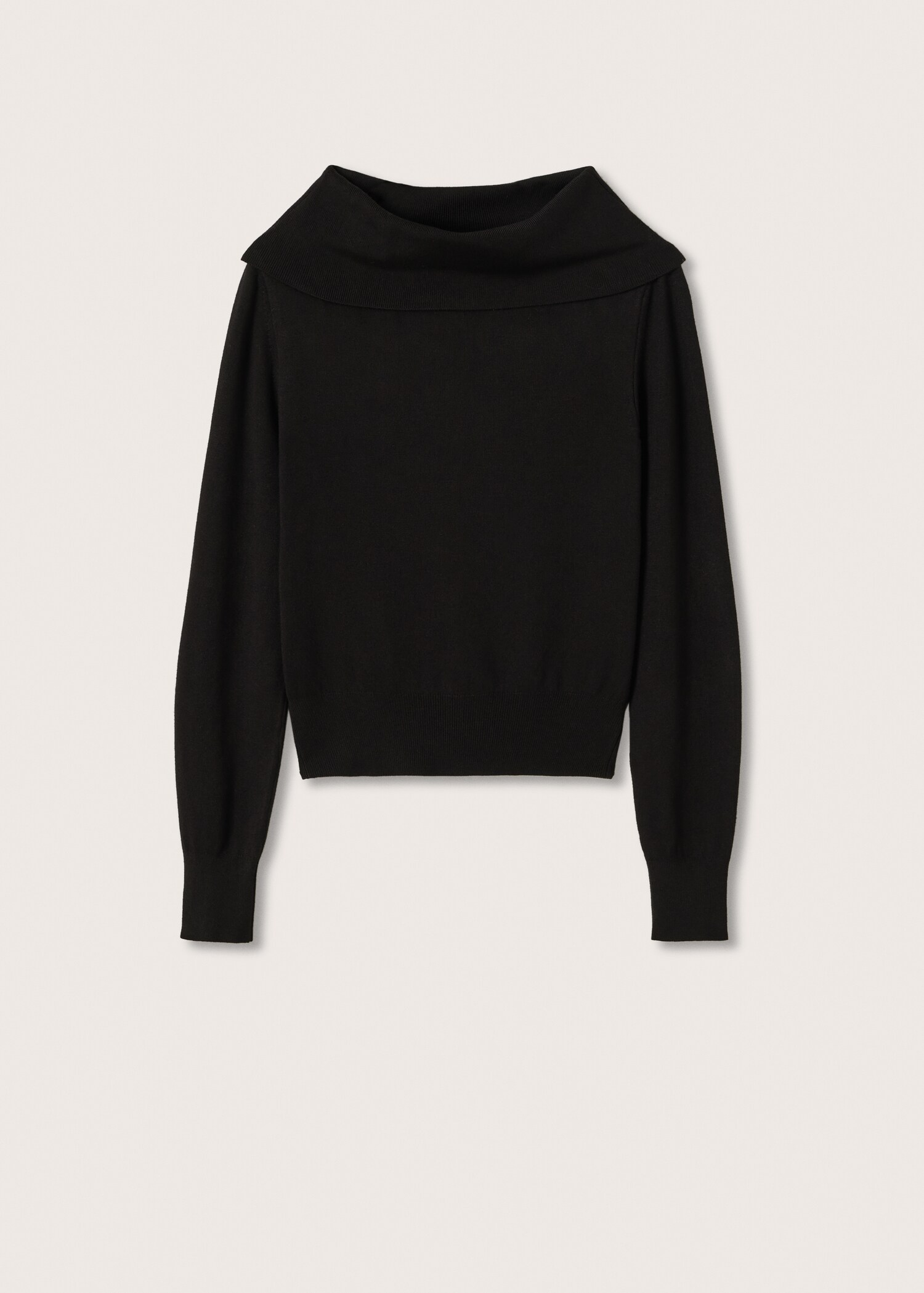 Boat-neck knitted sweater - Article without model