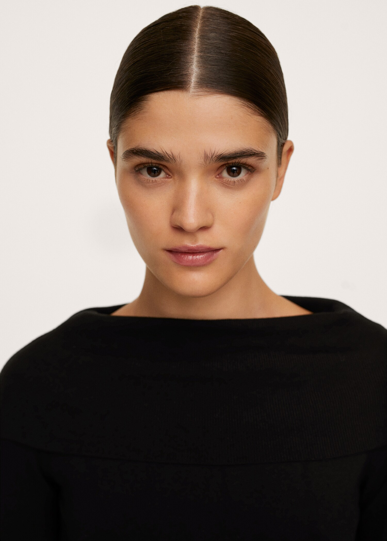 Boat-neck knitted sweater - Details of the article 1