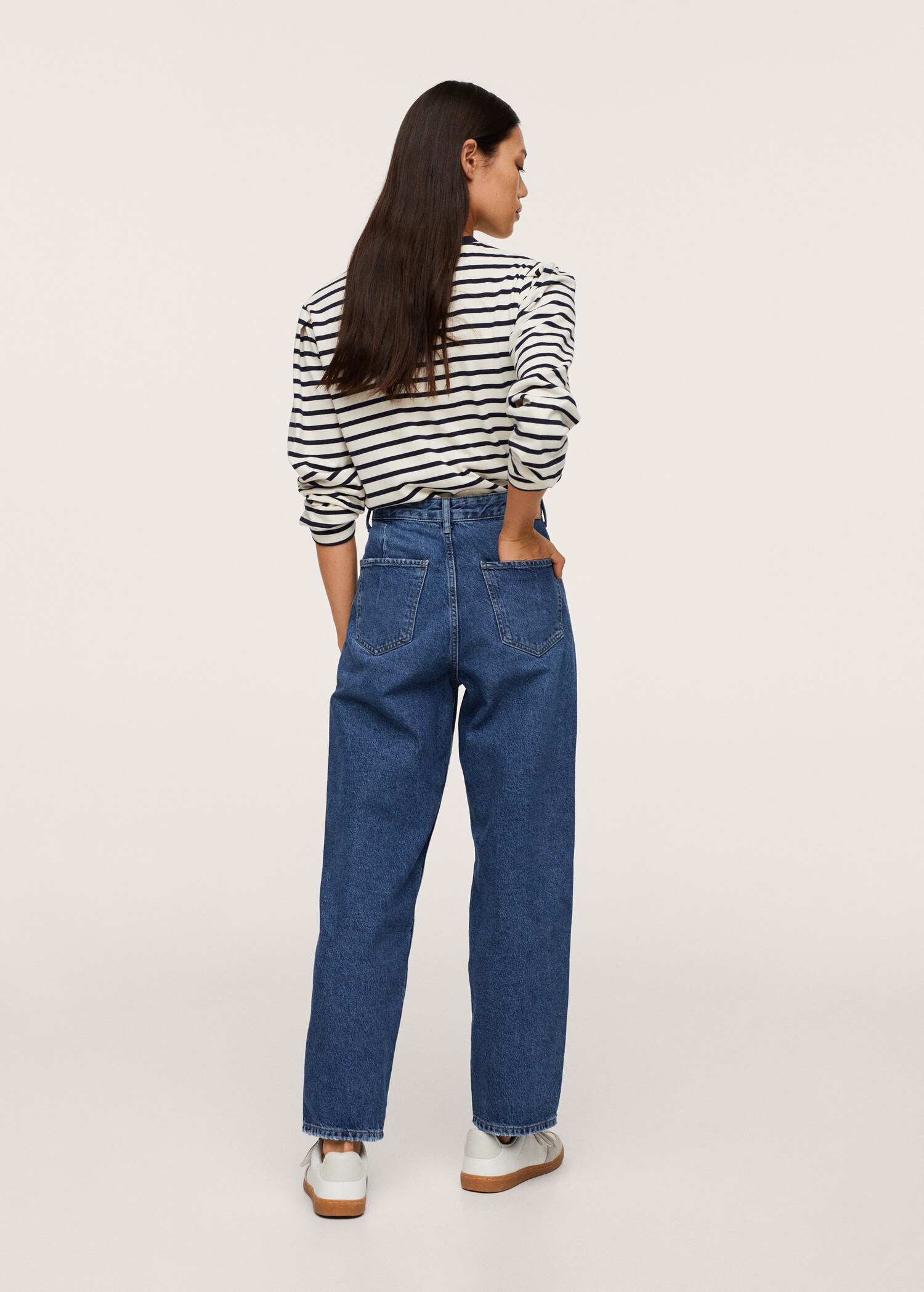 Jeans tapered tiro alto - Reverso del artículo