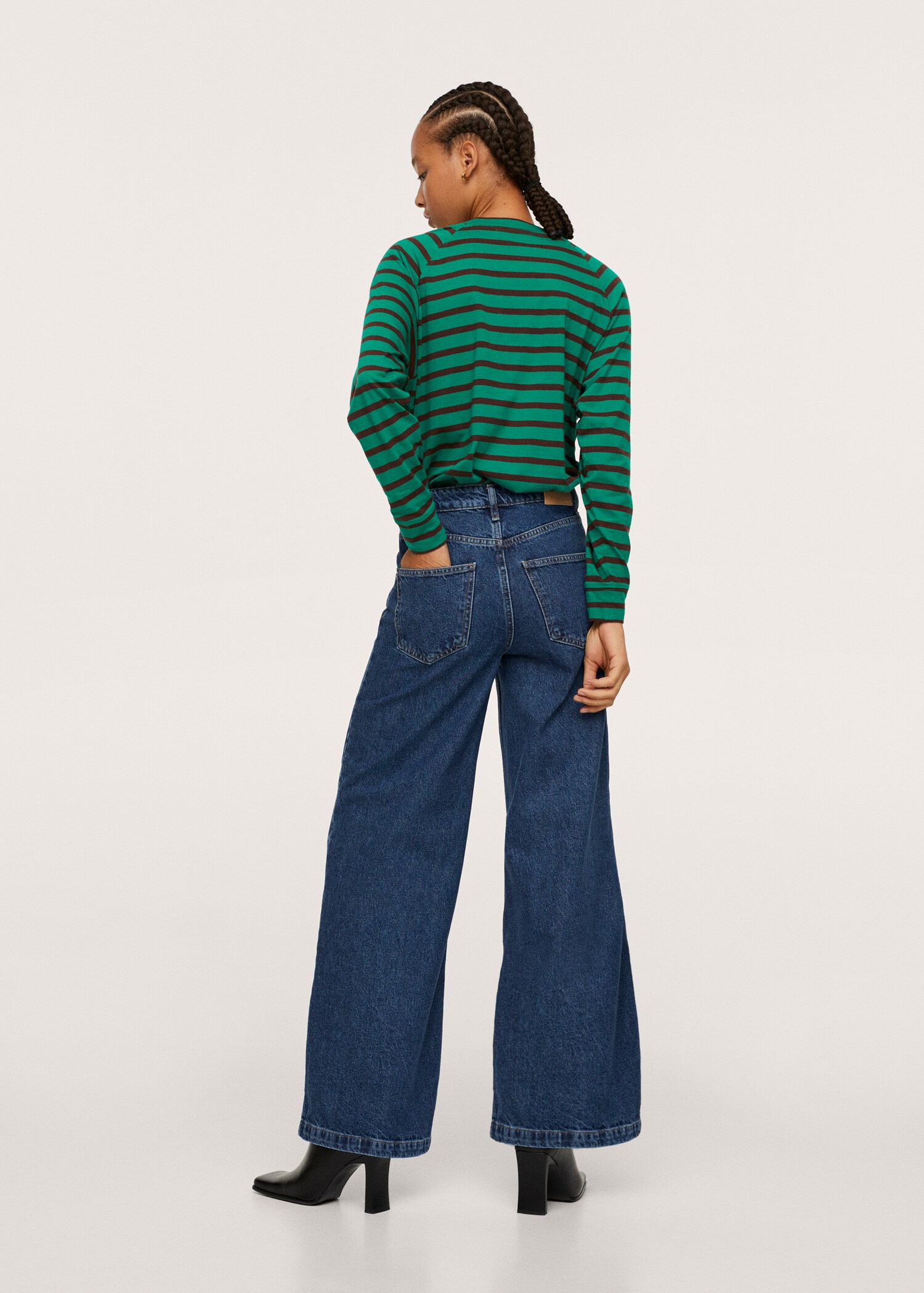 Jeans wideleg tiro alto - Reverso del artículo