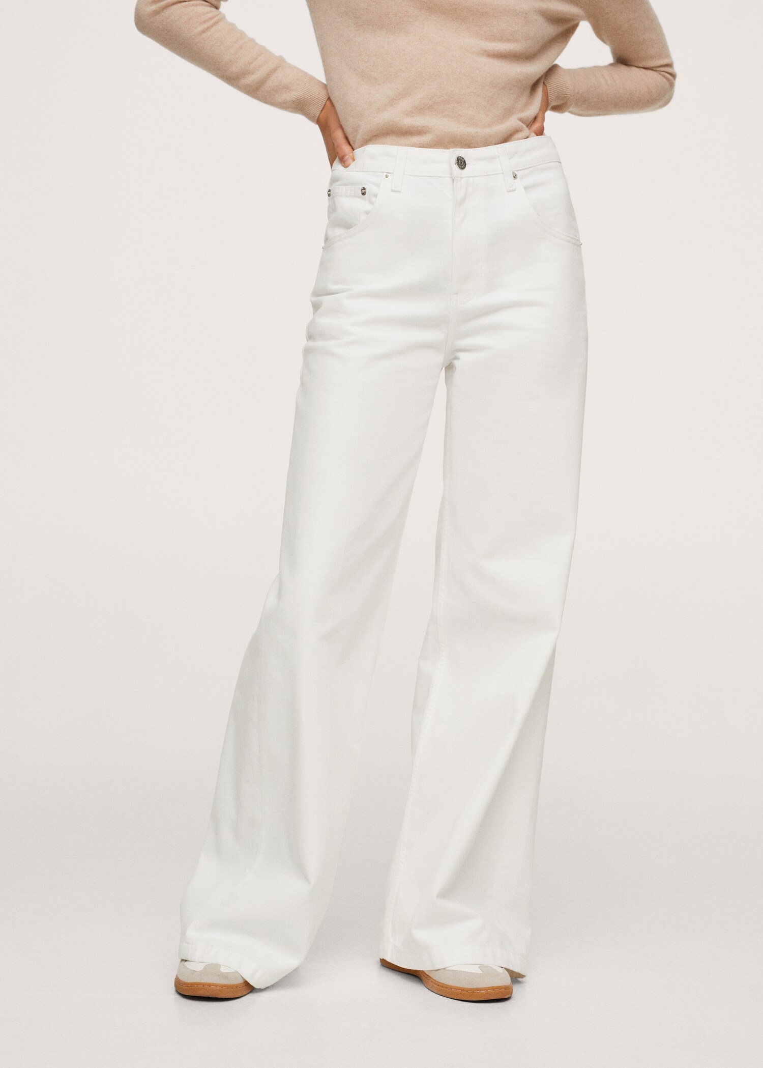 Jeans wideleg tiro alto - Plano medio