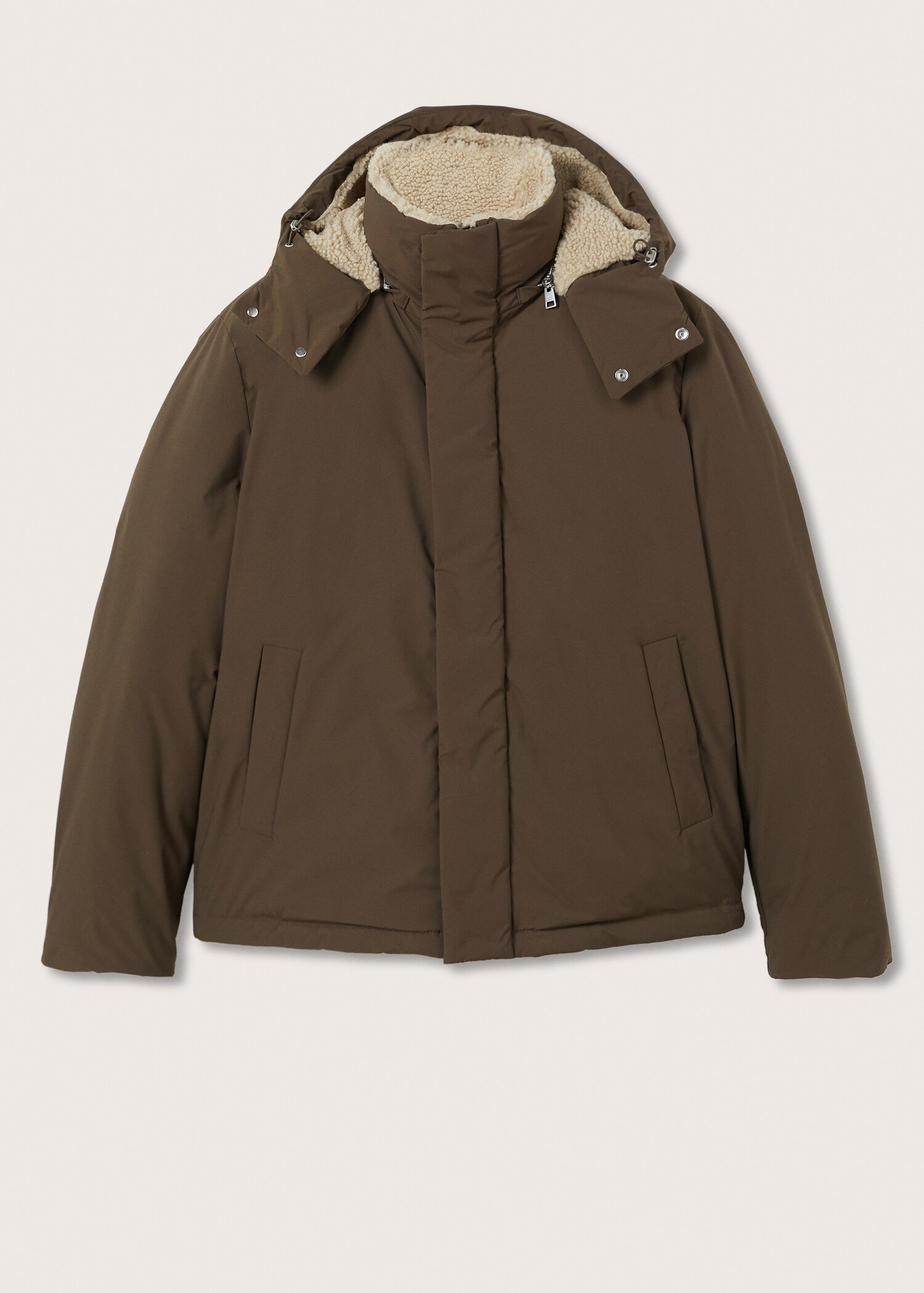Prošívaný anorak s beránkem - Zboží bez modelu