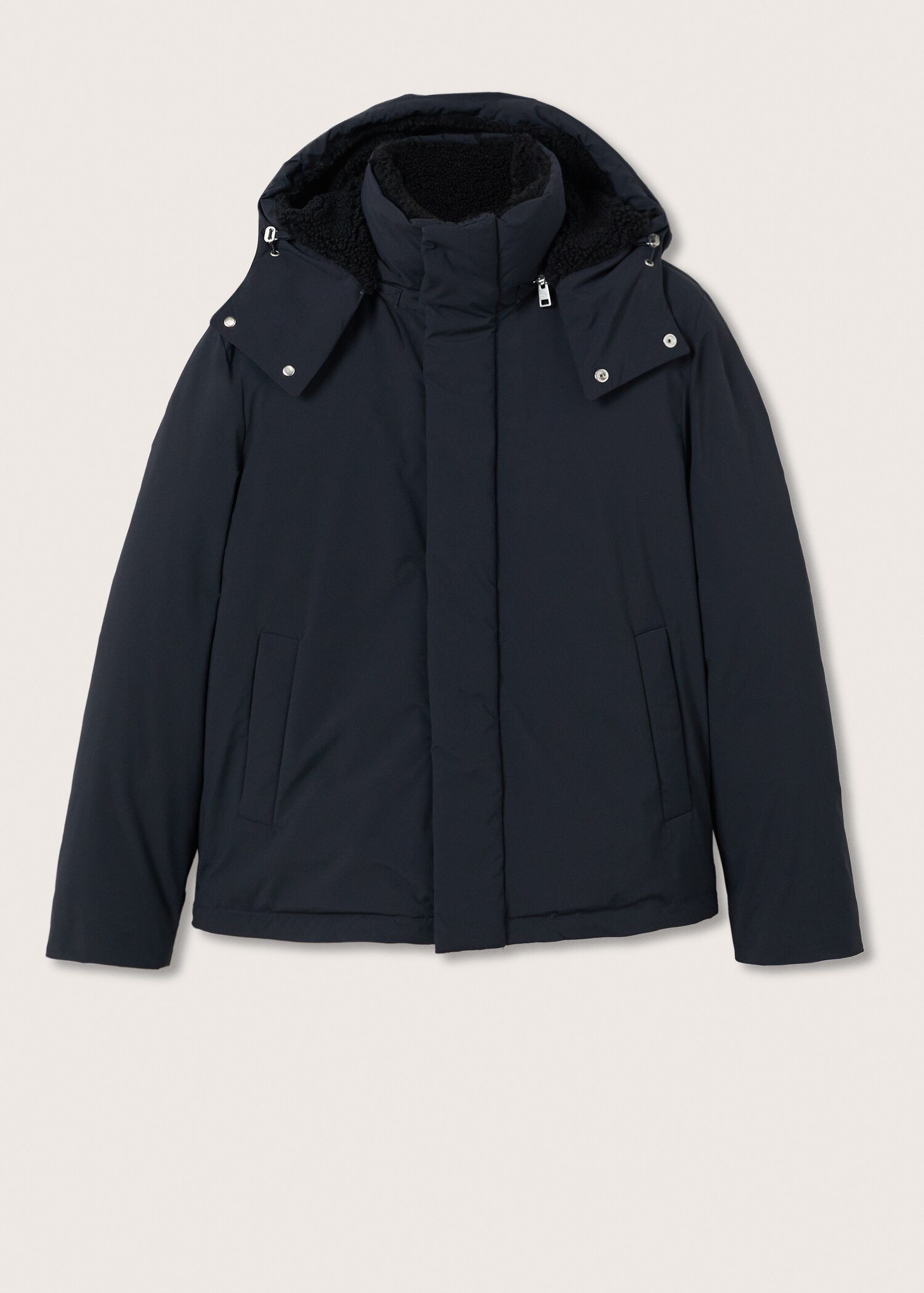 Prošívaný anorak s beránkem - Zboží bez modelu