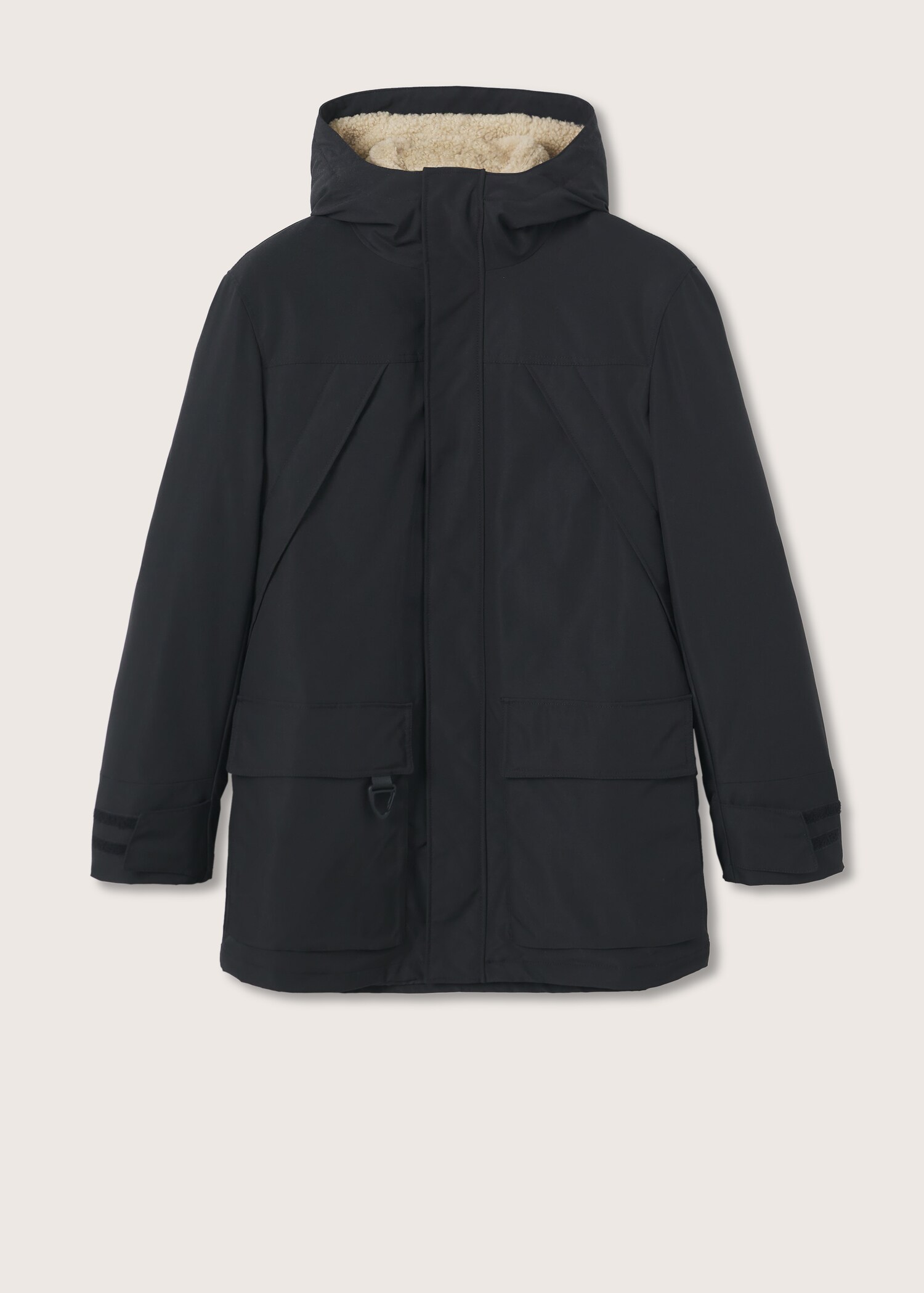 Nepromokavá parka s kožešinovou kapucí - Zboží bez modelu
