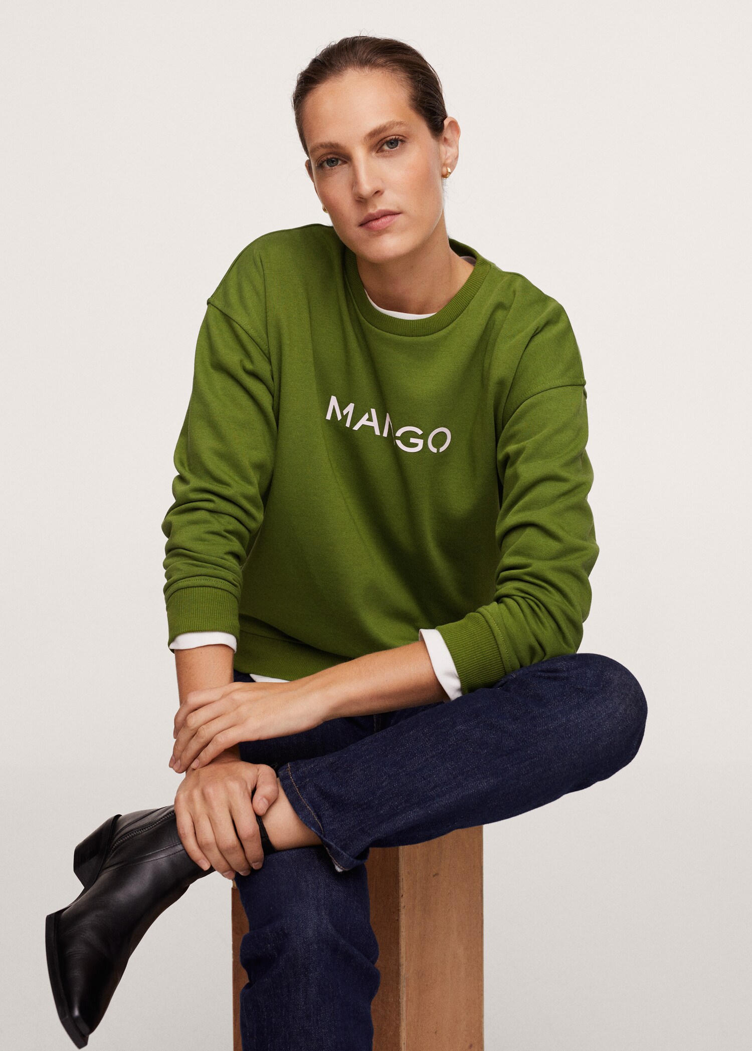 Logo cotton sweatshirt - Details of the article 1