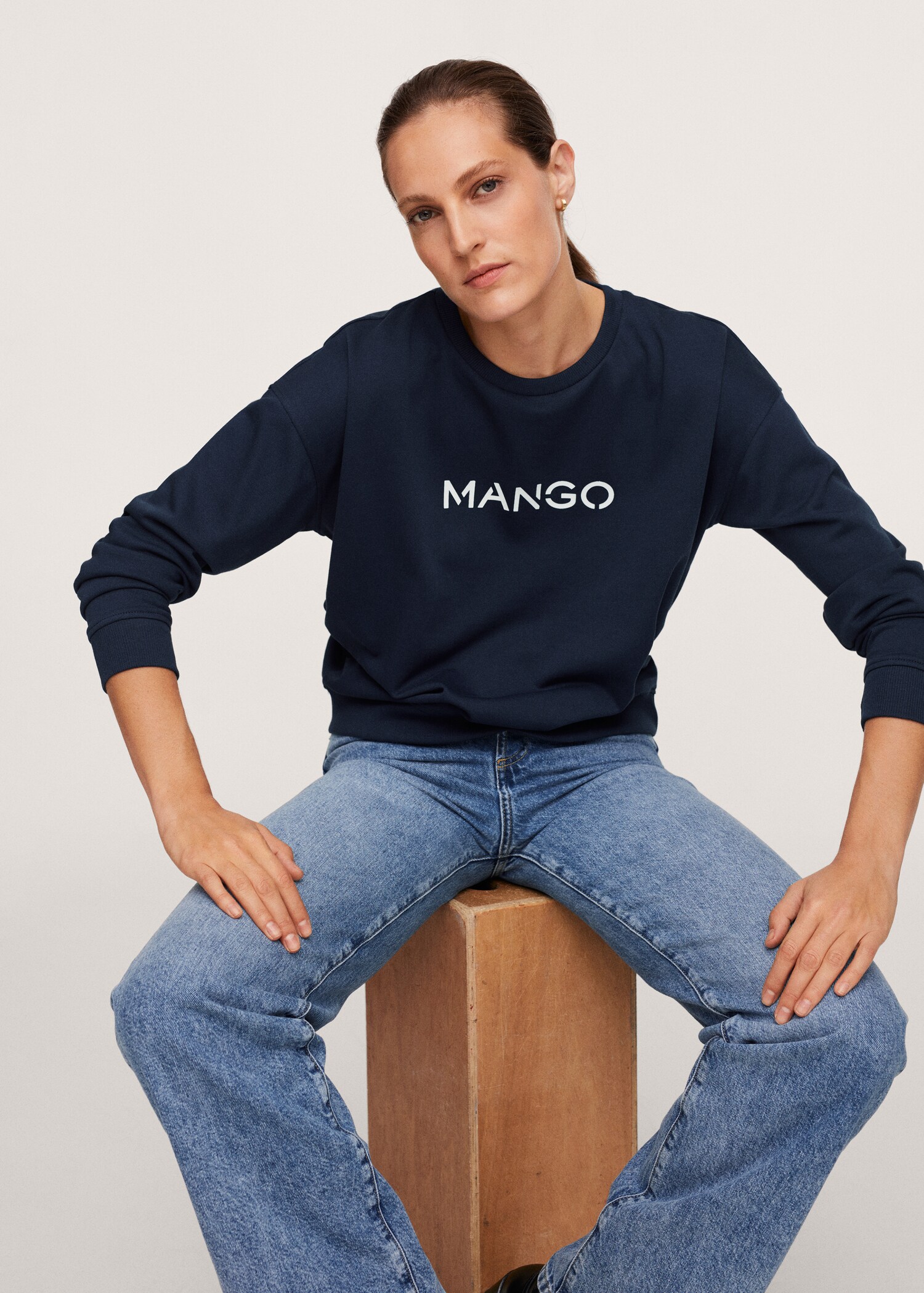 Logo cotton sweatshirt - Details of the article 1