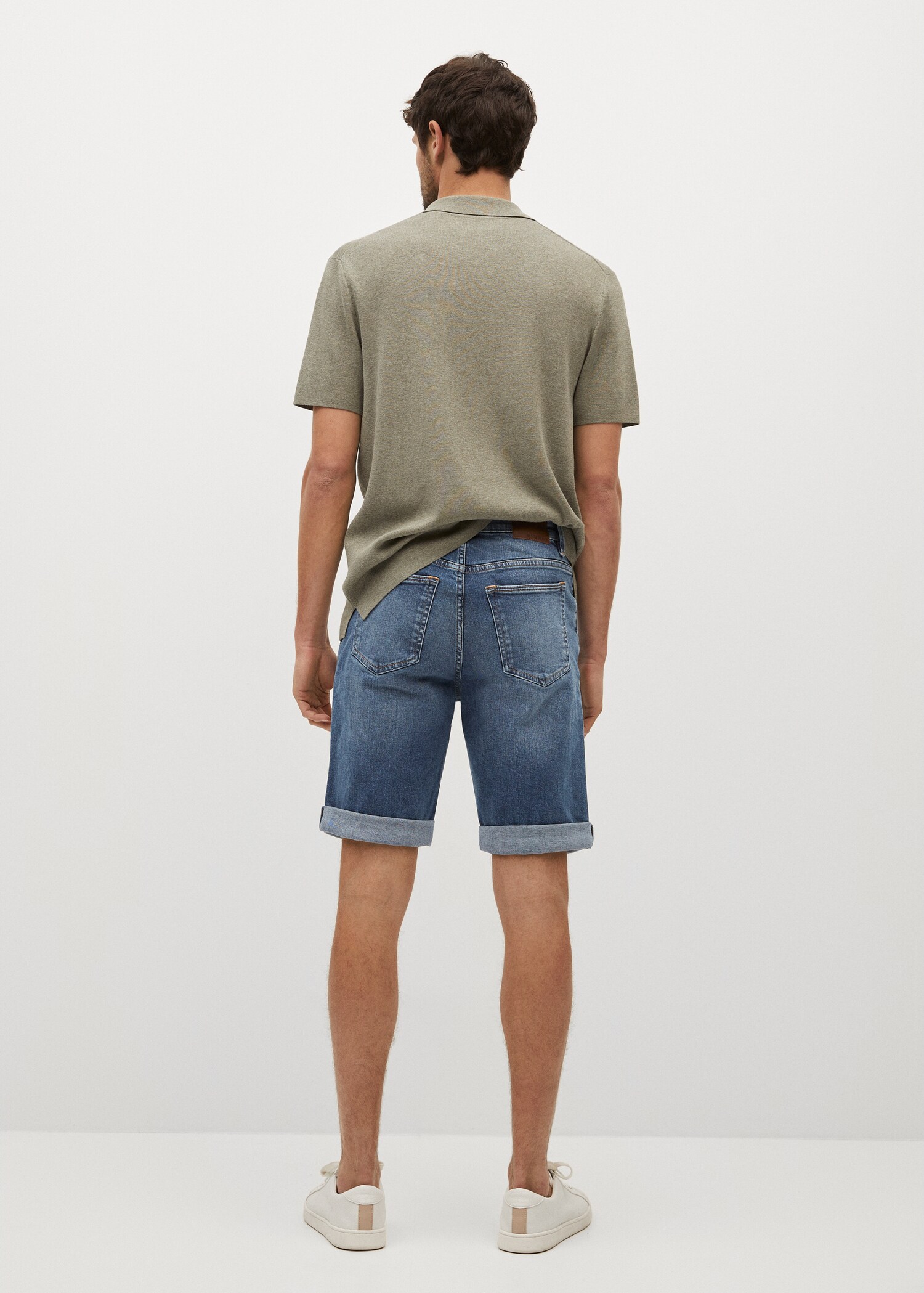 Bermudas vaquera lavado oscuro - Reverso del artículo
