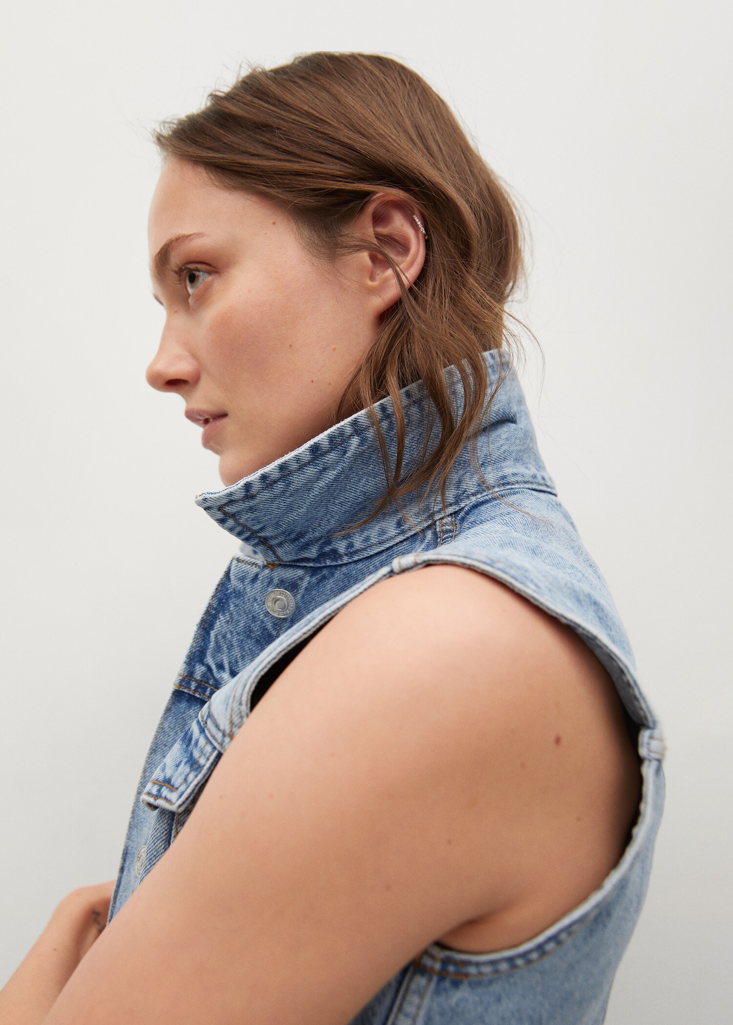 Chaleco denim bolsillos - Detalle del artículo 1